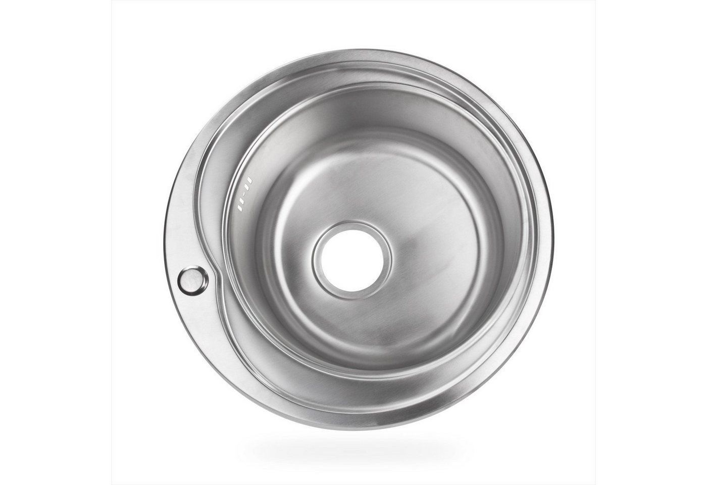 Thumbnail - Stabilo Sanitär Edelstahlspüle Edelstahl Spüle "Ronda 2" - Rundes Einbauspülbecken, rund, 49/49 cm, mit Siphon, (Komplet...