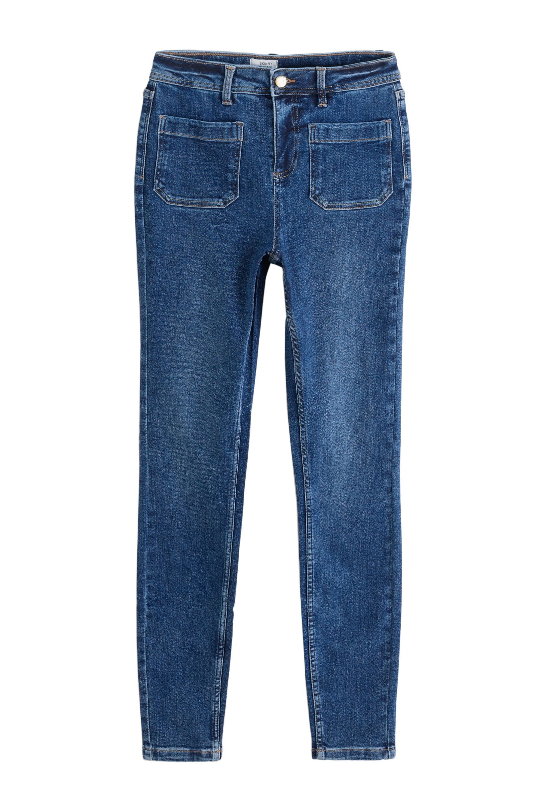 Next Skinny-fit-Jeans Hochgeschnittene Skinny Fit Джинсы mit Tasche (1-tlg)