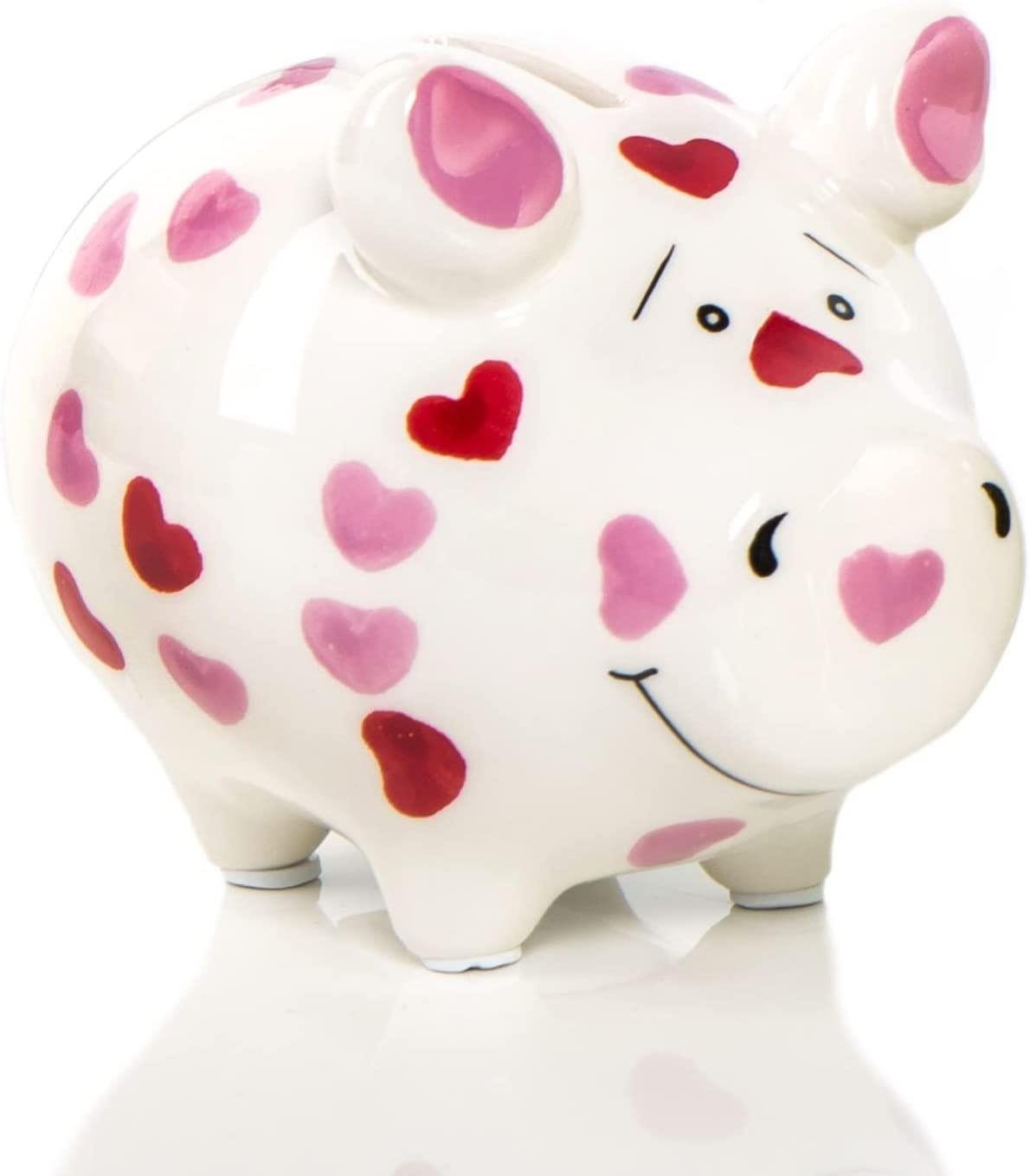Logbuch-Verlag Spardose Sparschwein mit Herzen rosa günstig online kaufen