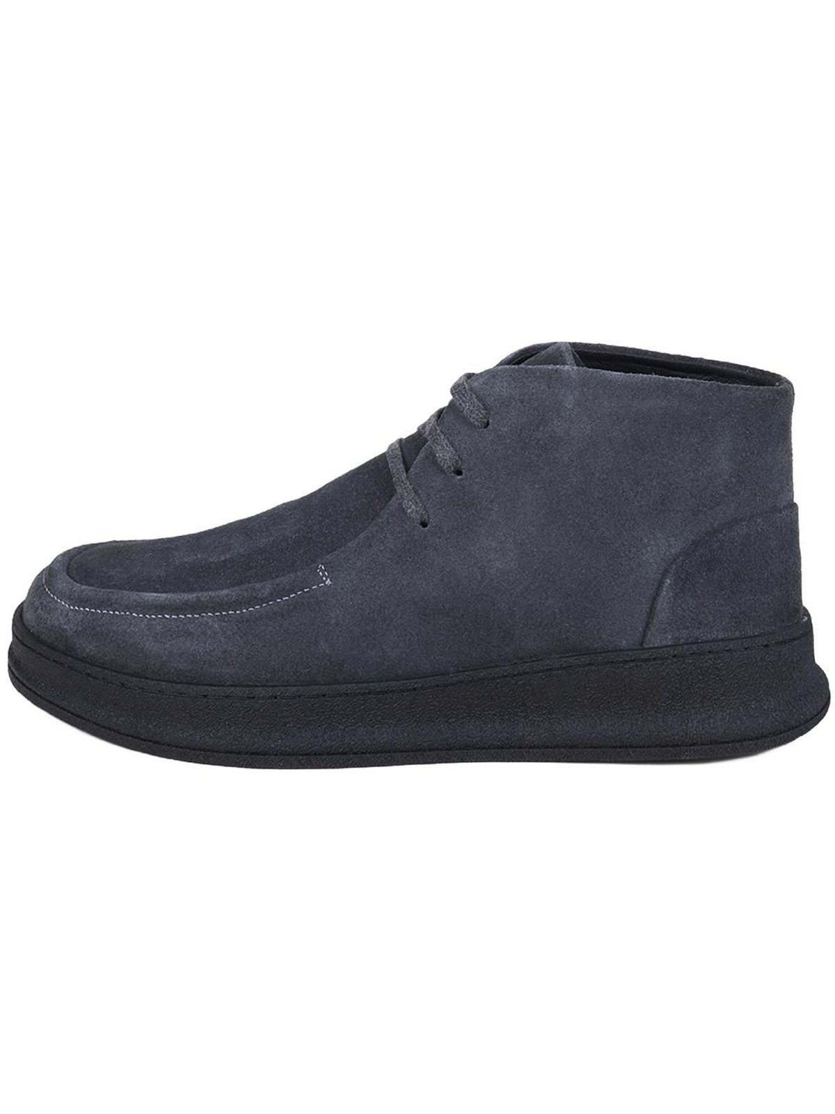 Desa DESA Herren-Ankle-Boots aus braunem Wildleder mit Schnürung und runder Stiefelette