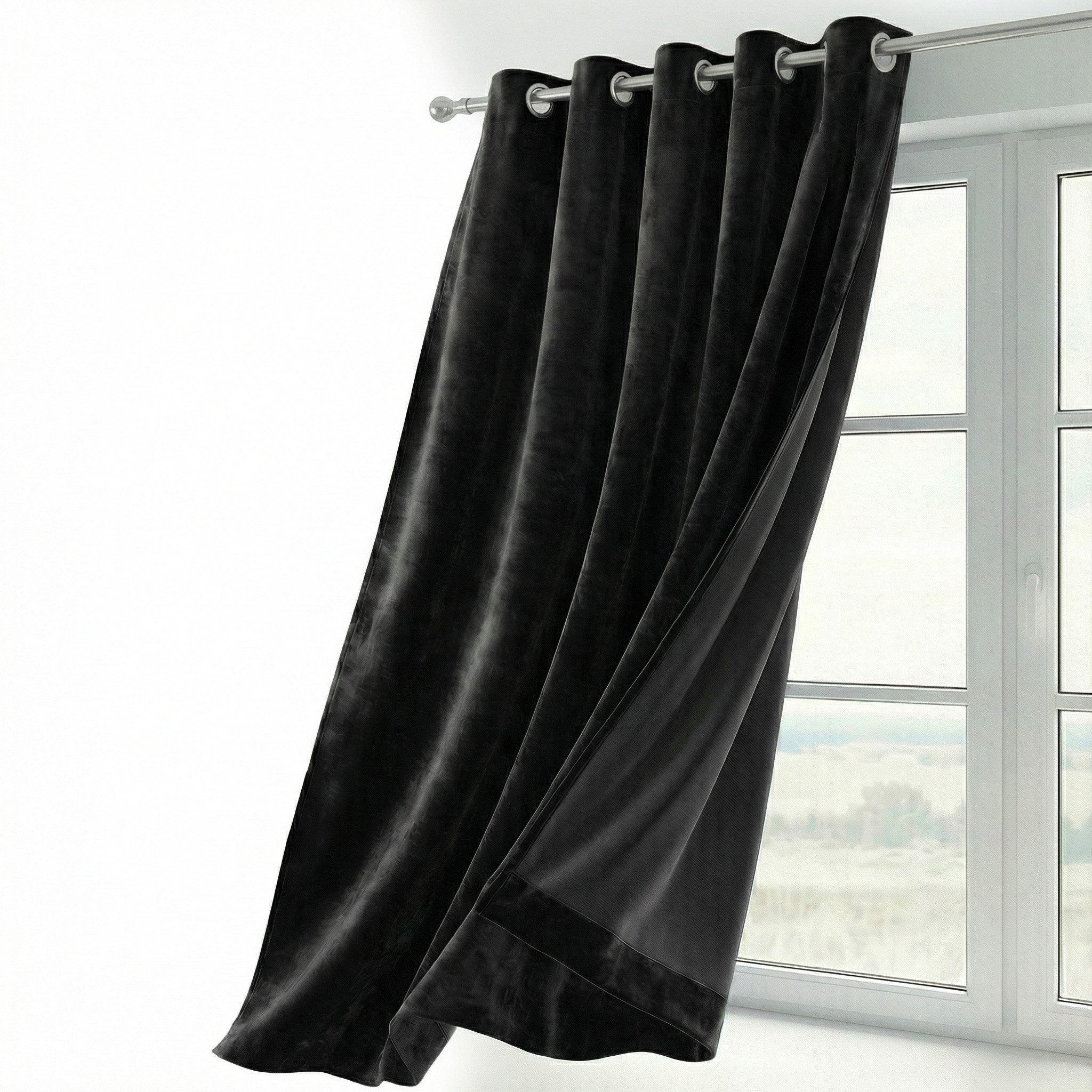 Beautex Verdunkelungsvorhang Samt Vorhang Ösen Gardine Velvet blickdicht abdunkelnd (1 St), Ösen, abdunkelnd, Velvet-Samt, blickdicht, Ösenaufhängung, pflegeleicht