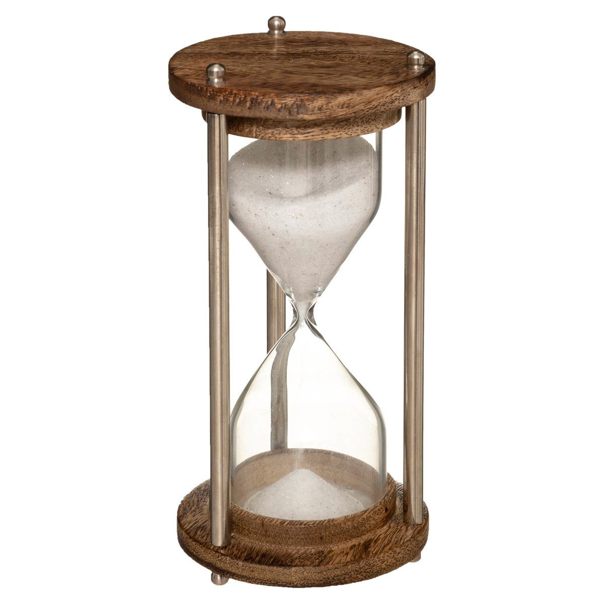 Atmosphera Créateur d'intérieur Dekoobjekt Deko Sanduhr, Mangoholz und Metall (Deko-Objekt, Deko-Objekt)