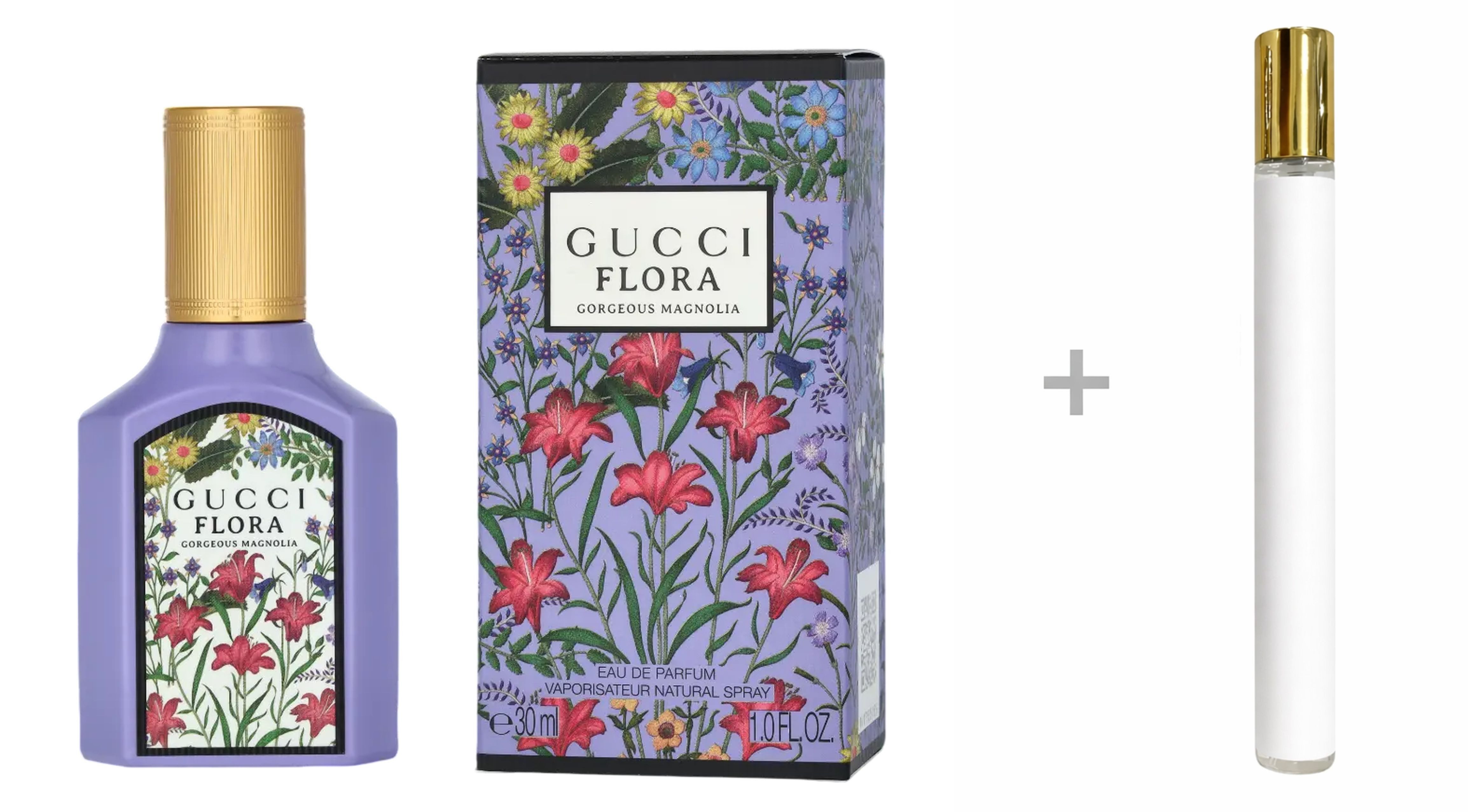 GUCCI Duft-Set Flora Gorgeous Magnolia Damen EDP Spray + Reiseduft, GUCCI, Damenparfüm, Eau de Parfum, Glasflakon, Damenduft