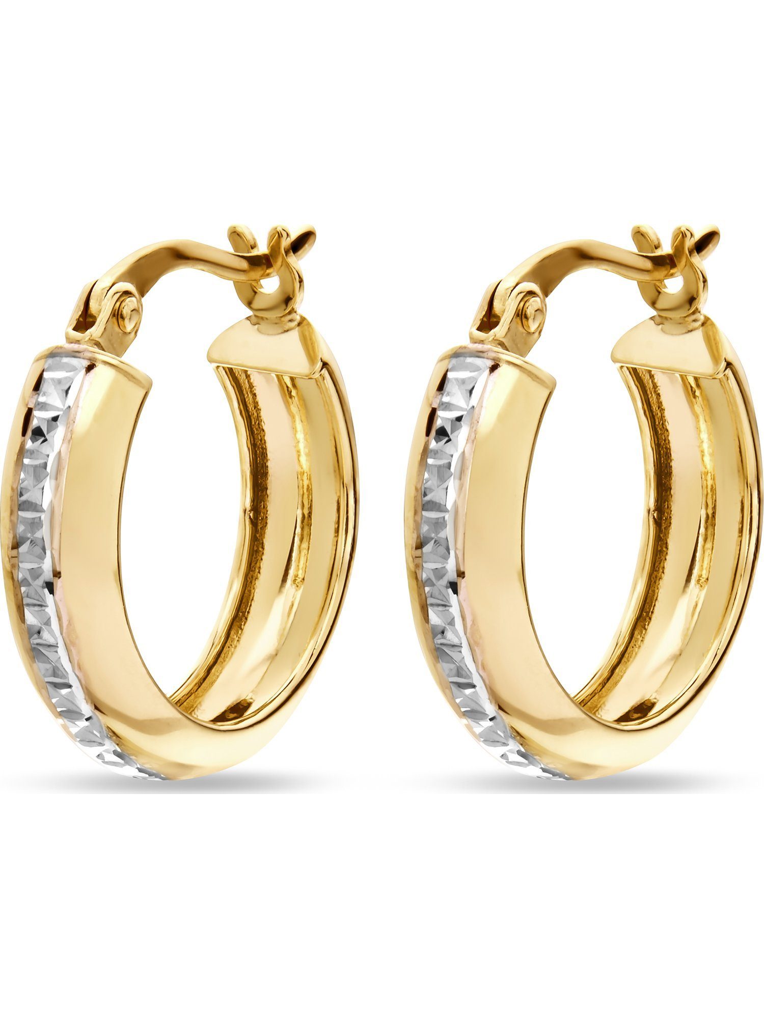 FAVS Paar Сережки-кільця FAVS Damen-Creolen 375er Gelbgold (Paar)