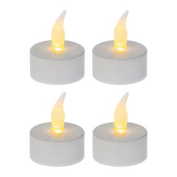 Idena LED-Kerze Idena 408998 - LED Teelichter, 4 Stück in Warmweiß, elektrische Kerzen