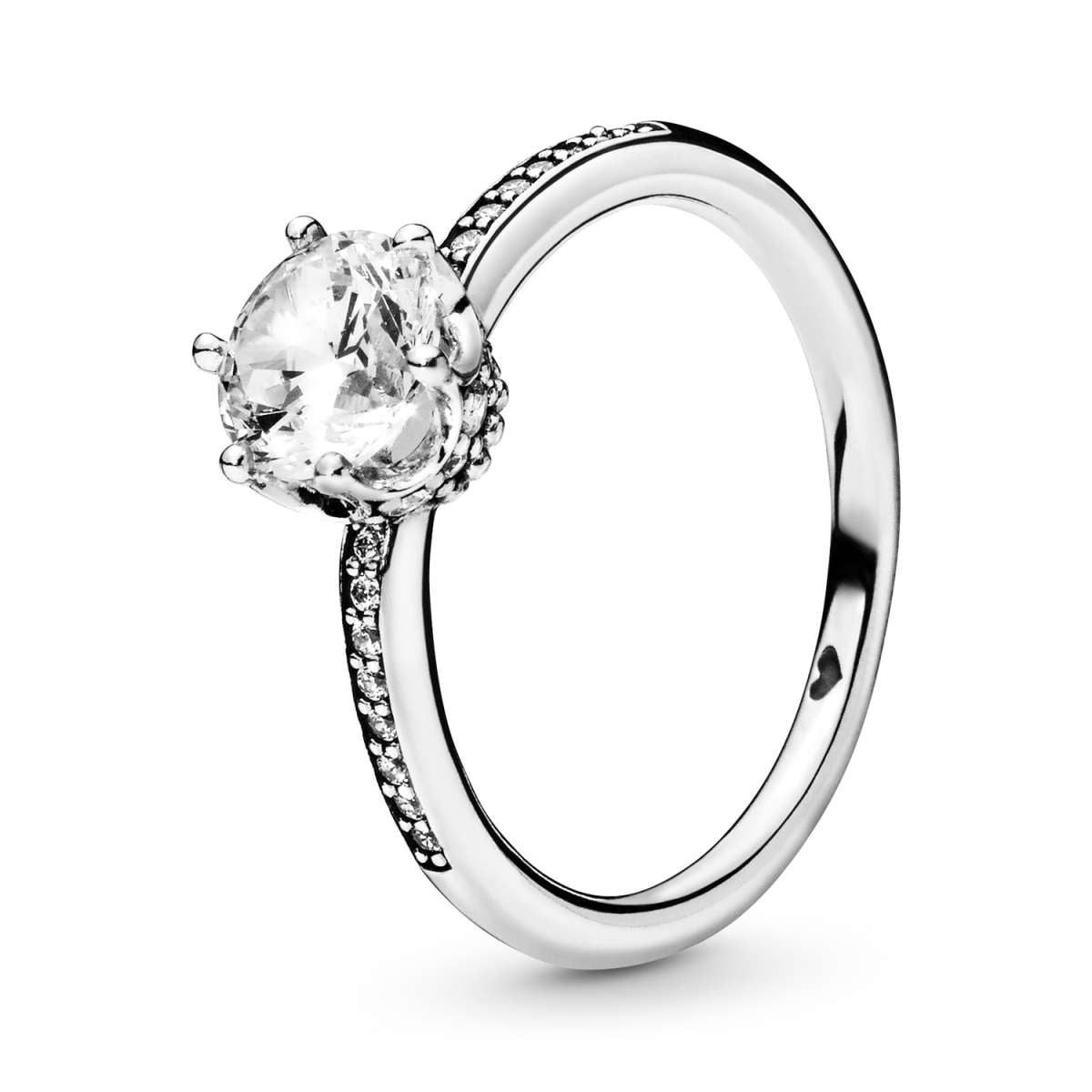 Pandora Solitärring 198289CZ, für Damen-Ring Clear Sparkling Crown