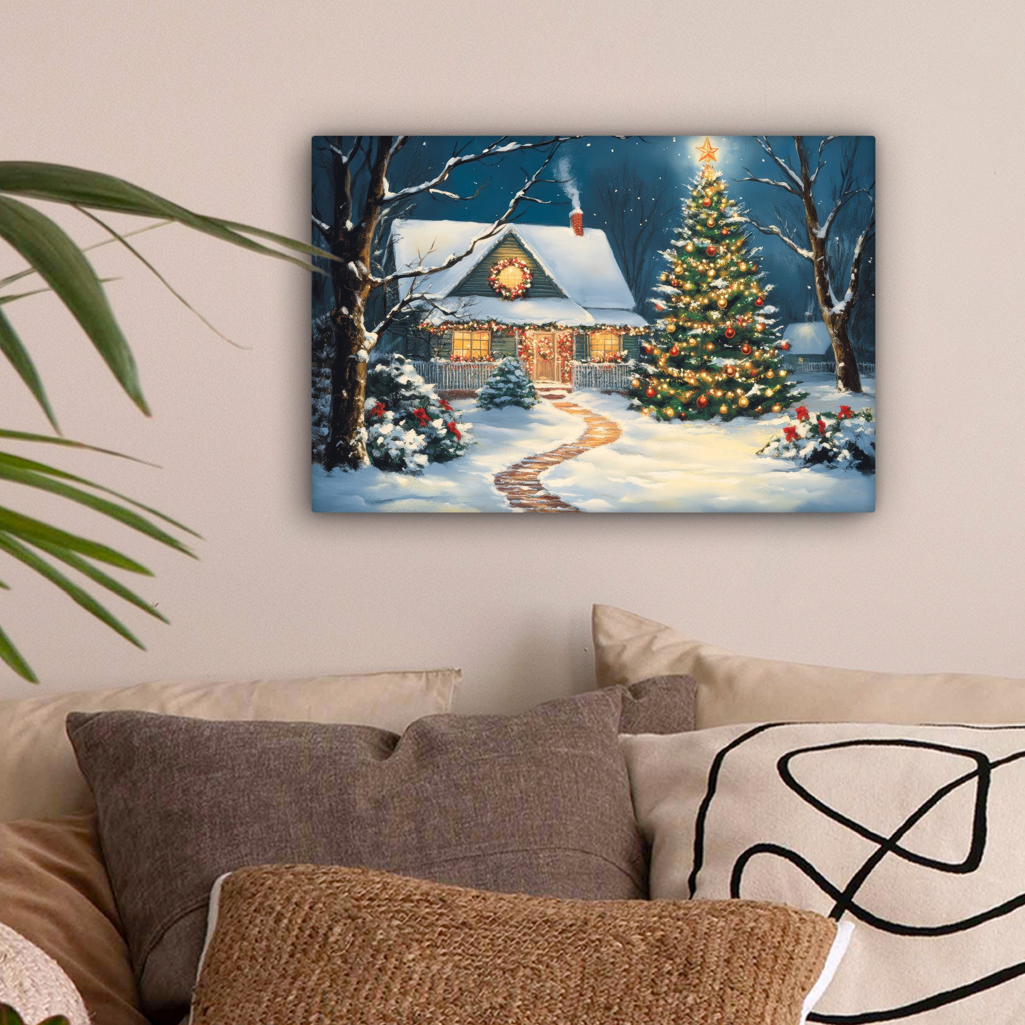 OneMillionCanvasses® Leinwandbild Weihnachten - Weihnachtsbaum - Winter - Z günstig online kaufen
