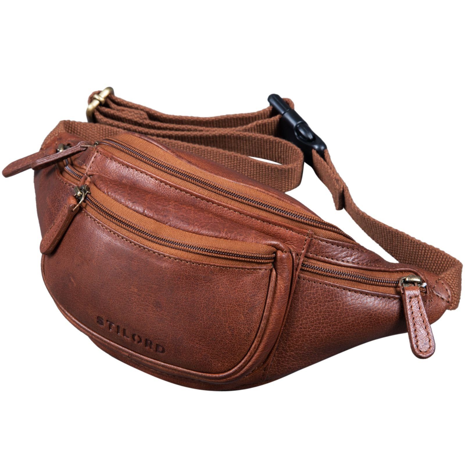 Bauchtasche "Eliah" Vintage Gürteltasche Leder für Damen und Herren