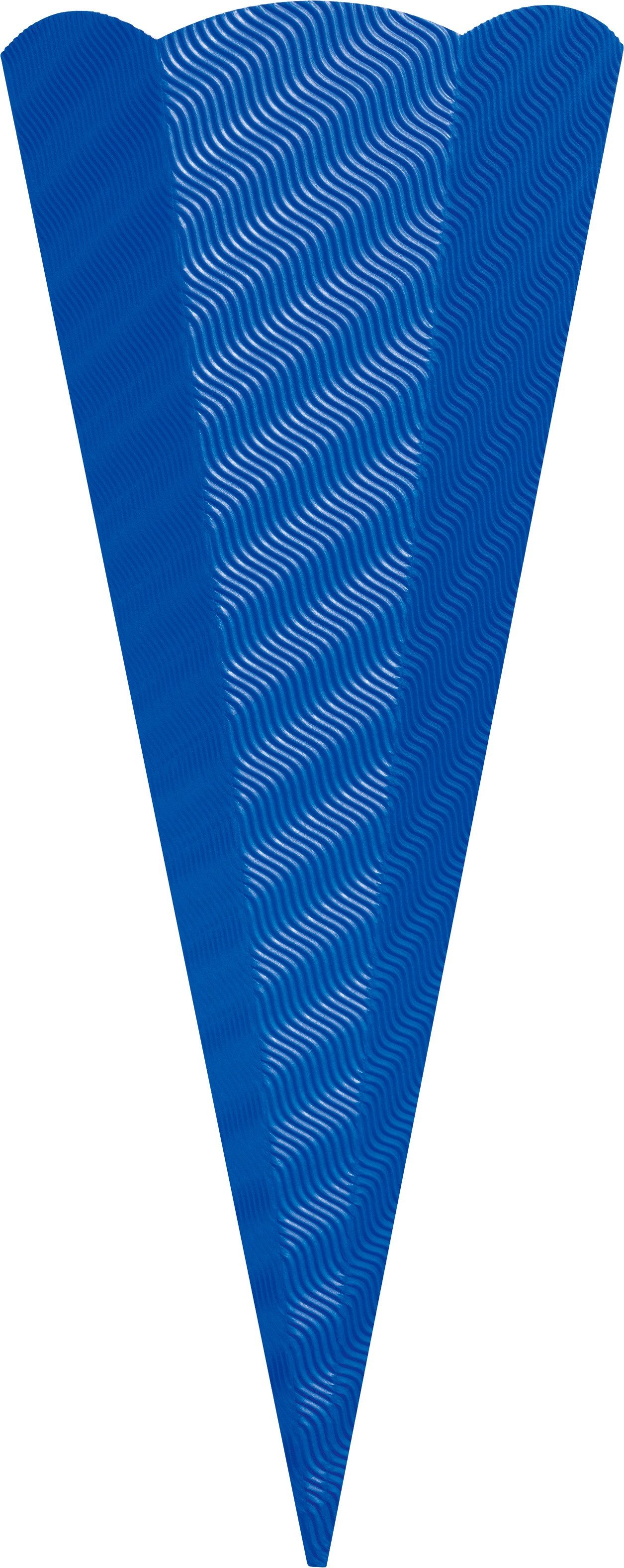 Folia Schultüte Schultüten-Rohlinge aus 3D-Wellpappe, 5er-Set einer Farbe