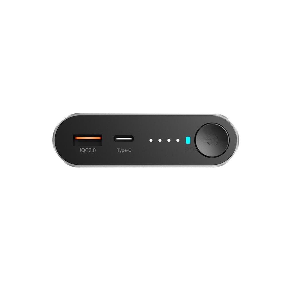 Realpower PB-20000 PD Pro Powerbank, Silber / Aluminium / 20000 mAh Powerbank / Mobiles Ladegerät / Statusanzeige / USB Type-C / PD (Power Delivery) /Quick Carge 3.0 (bis zu 65 W) /Lädt Notebooks mit bis zu 100 Watt