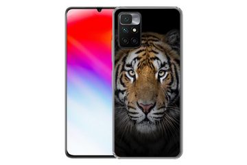 MuchoWow Handyhülle Tiger - Wildtiere - Porträt - Schwarz - Tiere, Phone Case, Handyhülle Xiaomi Redmi 10, Silikon, Schutzhülle