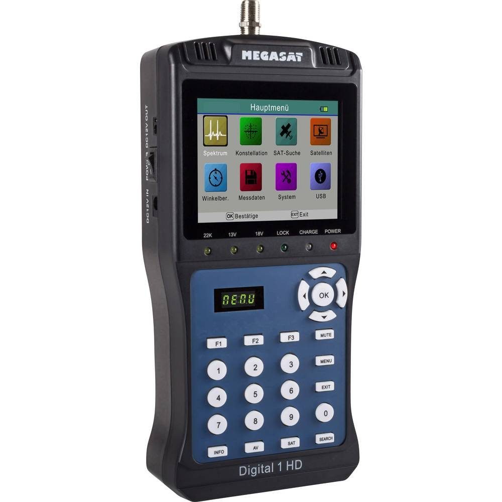 Megasat Satfinder Satmessgerät Digital 1 HD, LED-Anzeige