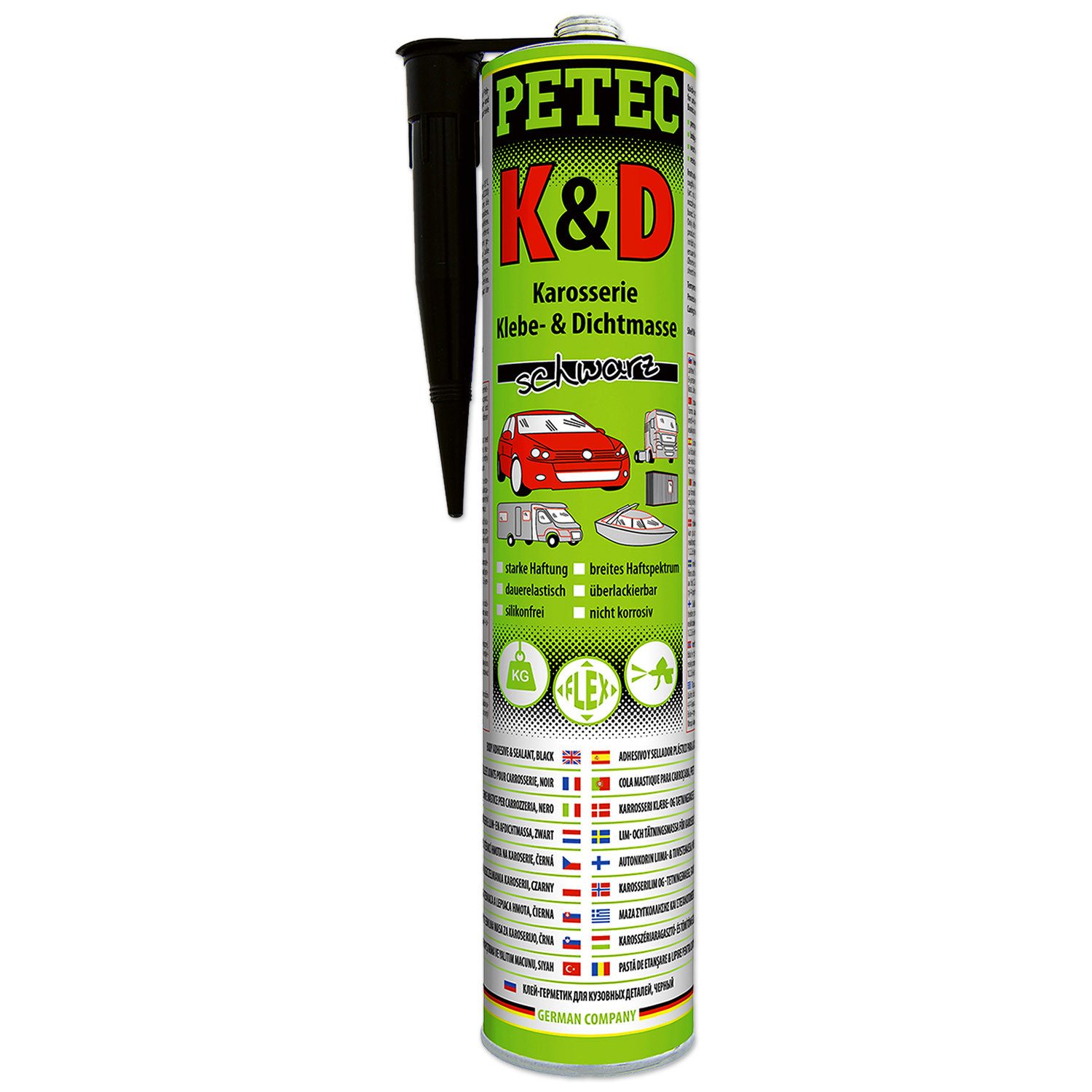 Petec Montagekleber Karosserie Klebe- & Dichtmasse, PETEC K&D, 310ml, Farbauswahl