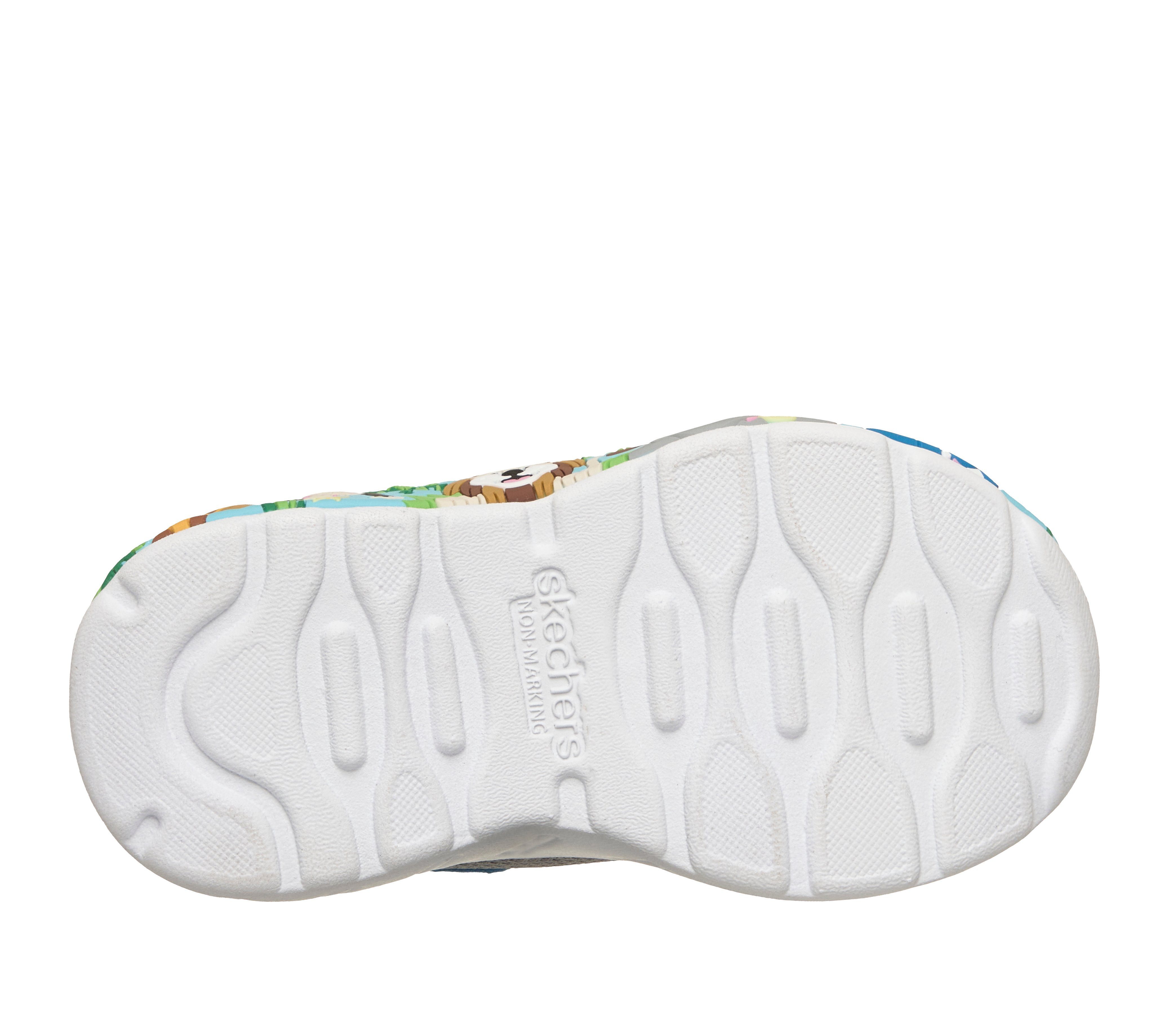 Skechers PLAY SCENE Lauflernschuh Freizeitschuh mit bedruckter Sohle, Größenschablone zum Download