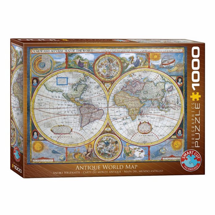 EUROGRAPHICS Puzzle Antique World Map 1000 Puzzleteile