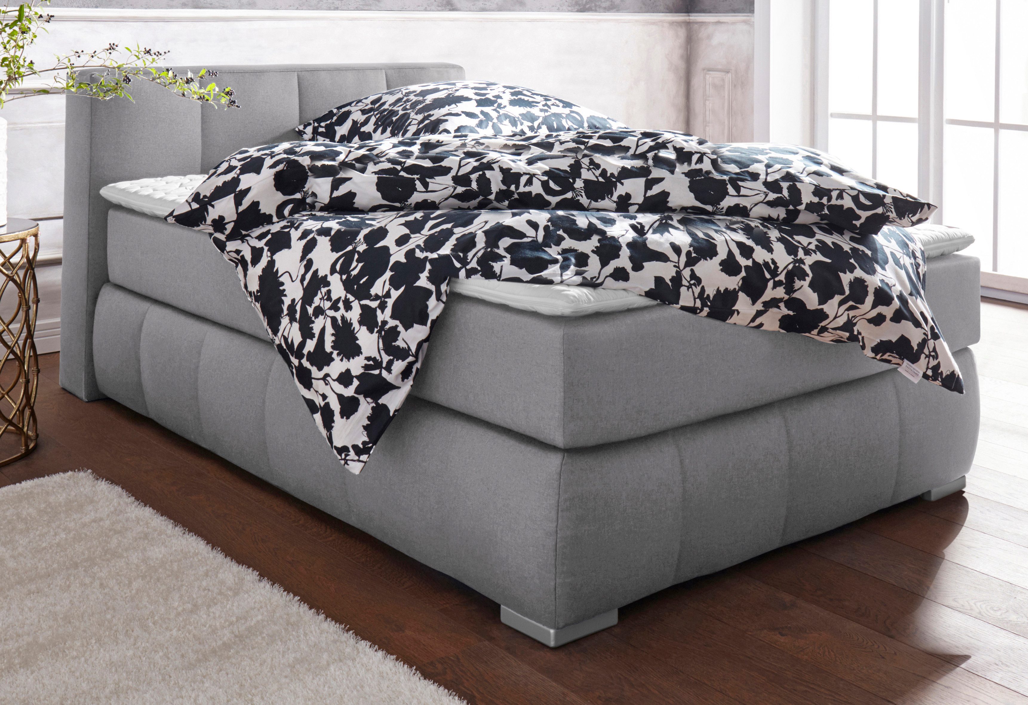 Home affaire Boxspringbett Chelles, inkl. Kaltschaumtopper, in 5 Breiten und 3 Matratzenarten