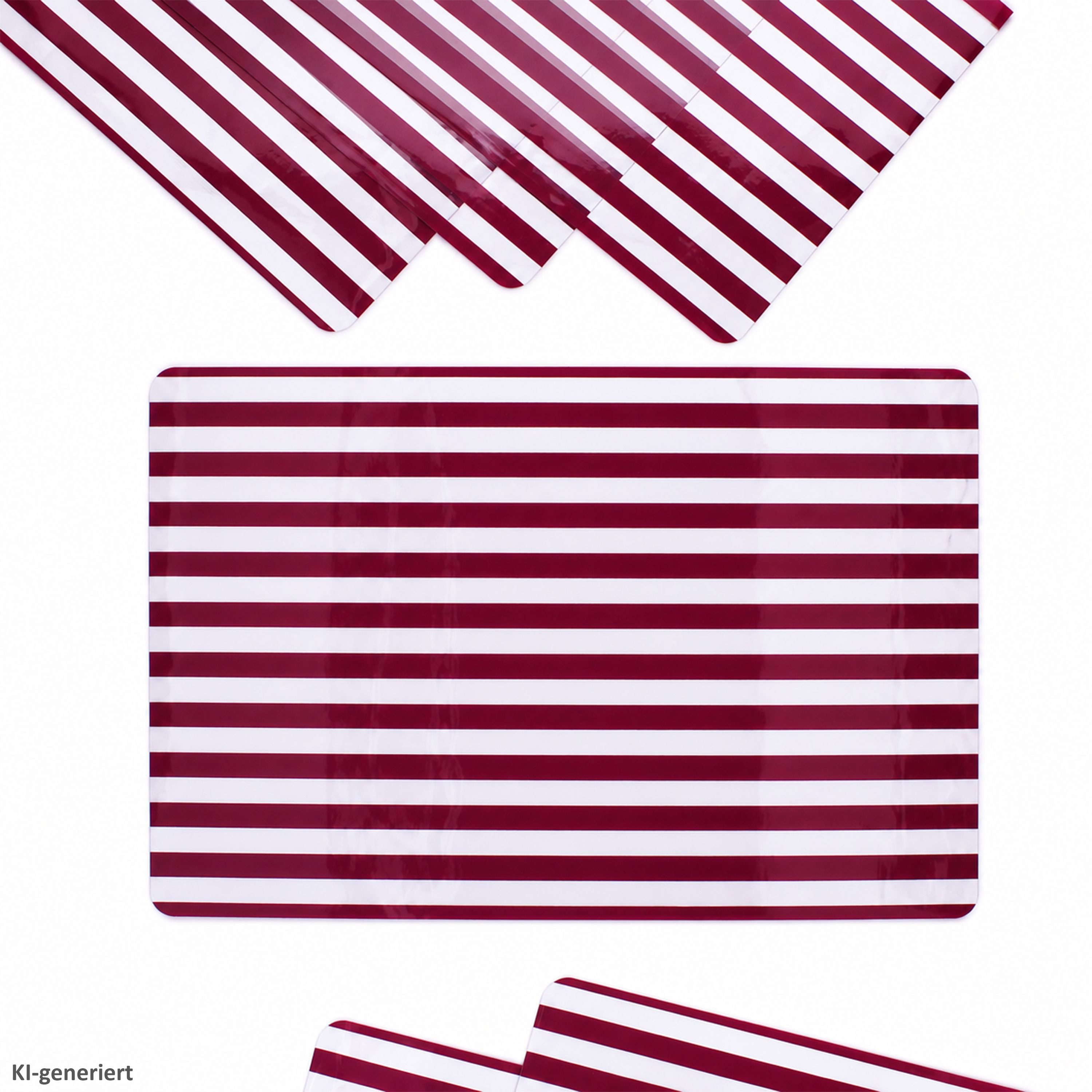 MamboCat Platzset 6x Cado Tischset Brombeer Transparent 43x28,5cm PVC Platzset gestreift