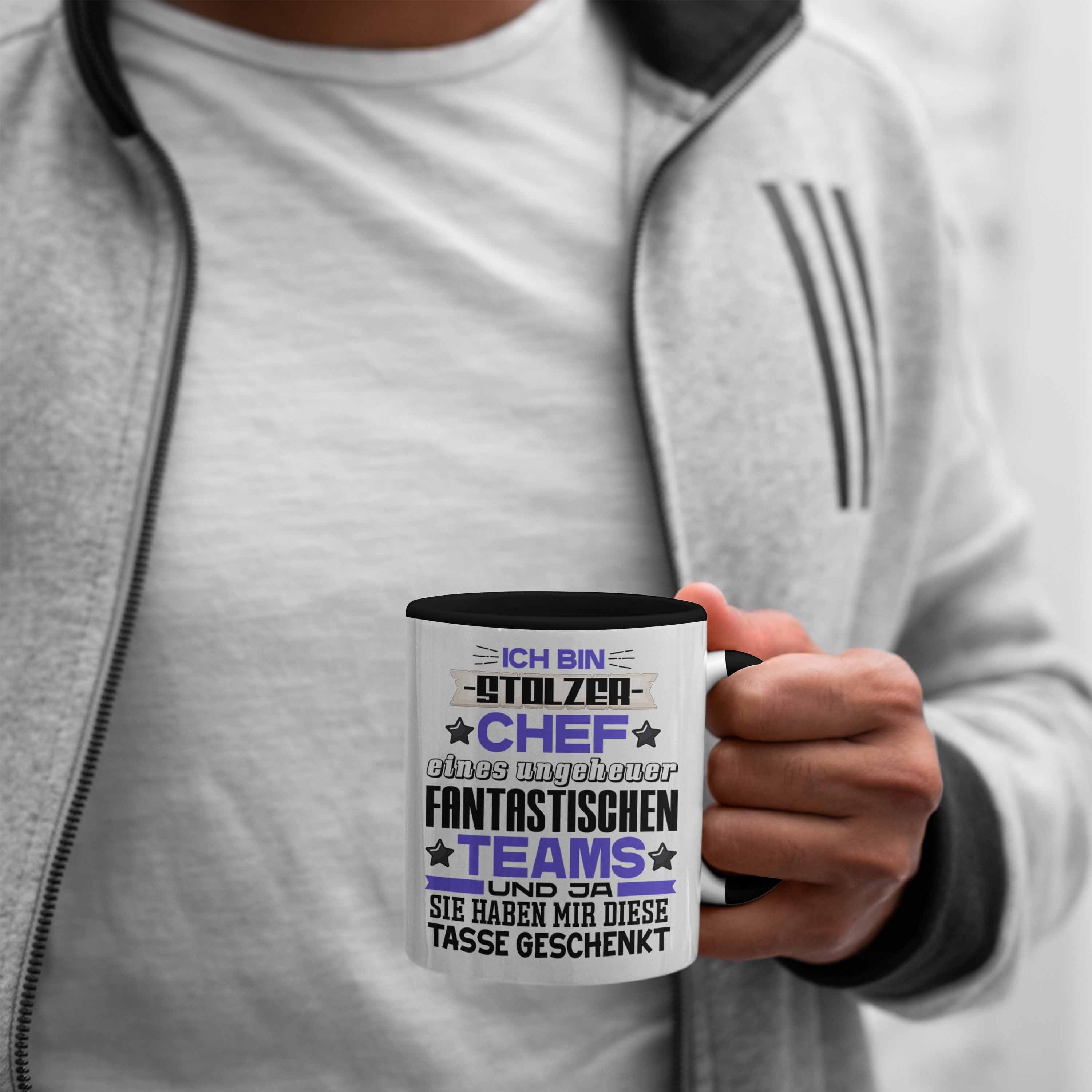 Stolzer Schwarz Chef Chef Ge Bester Ich Geschenk Bin Fantastisches Team Trendation Tasse Tasse