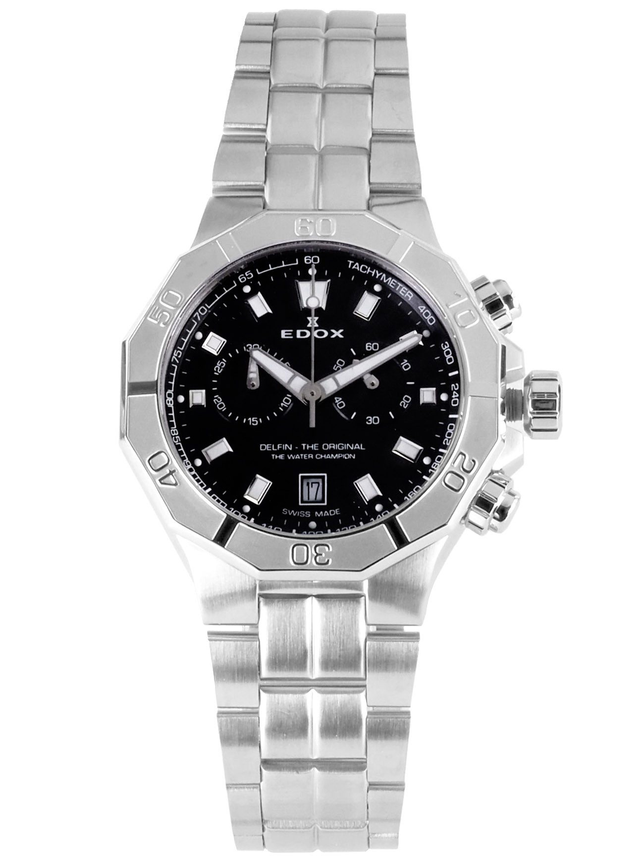 Edox Schweizer Uhr Herren Uhr Chronograph Delfin 10113 3M NIN Saphirglas 20 ATM Delfin