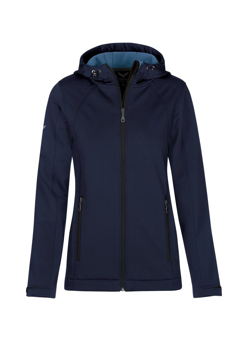 Trigema Softshelljacke TRIGEMA Taillierte Softshell–Kapuzenjacke (1-St)