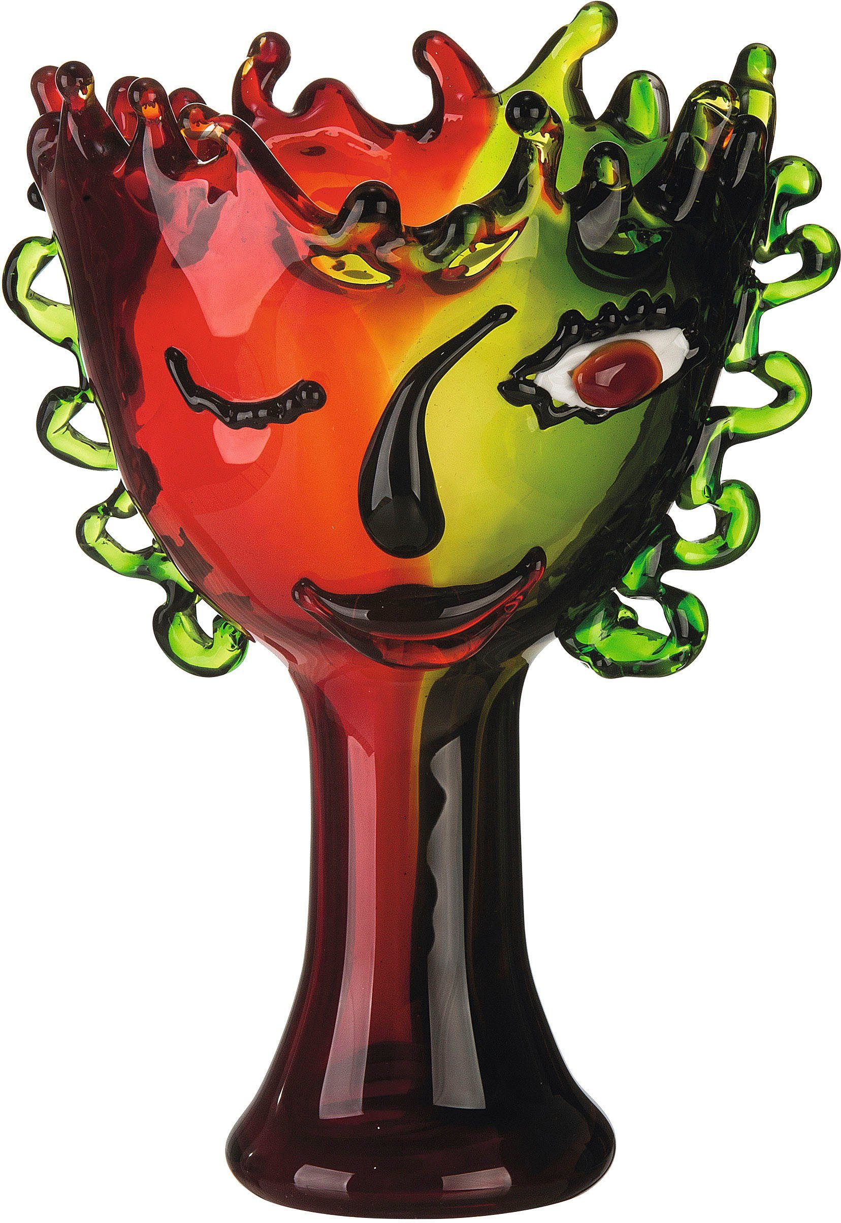 Casablanca by Gilde Tischvase Visual (1 St), dekorative Vase aus Glas, Blumenvase