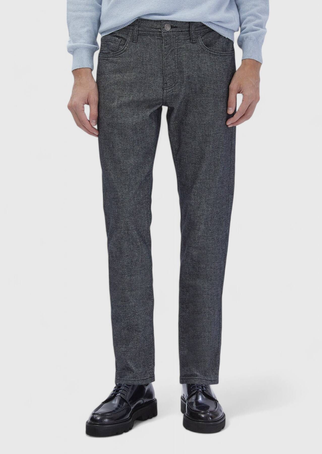 RAMSEY Chinohose Gewebte, schmal geschnittene Freizeithose aus Baumwollmischgewebe