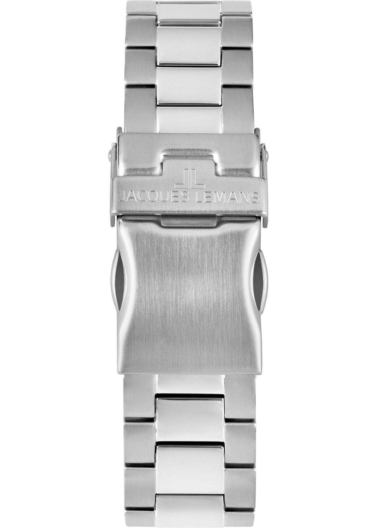 Jacques Lemans Quarzuhr Liverpool 1-2207B, Armbanduhr, Herrenuhr, Edelstahlarmband, analog, Tag, Stoppfunktion
