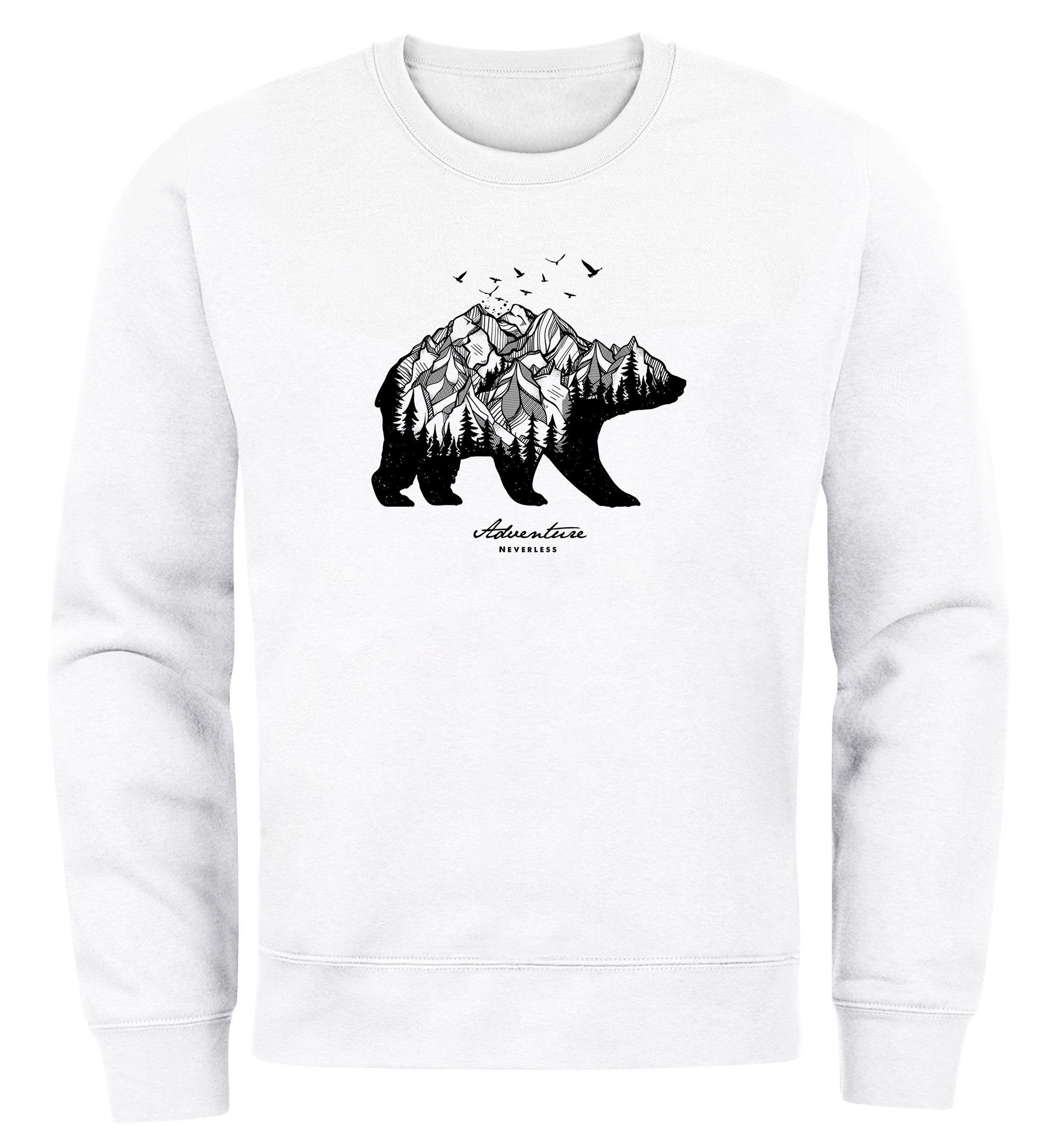 Neverless Sweatshirt Sweatshirt Herren Bär Abenteuer günstig online kaufen