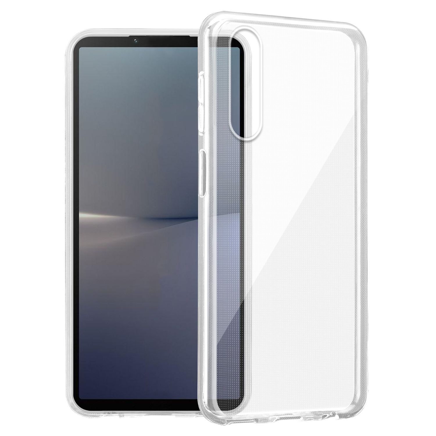 Cadorabo Handyhülle für Sony Xperia 10 V Hülle Sony Xperia 10 V, Hülle TPU Silikon Handy Schutzhülle Slim Transparent Case Cover