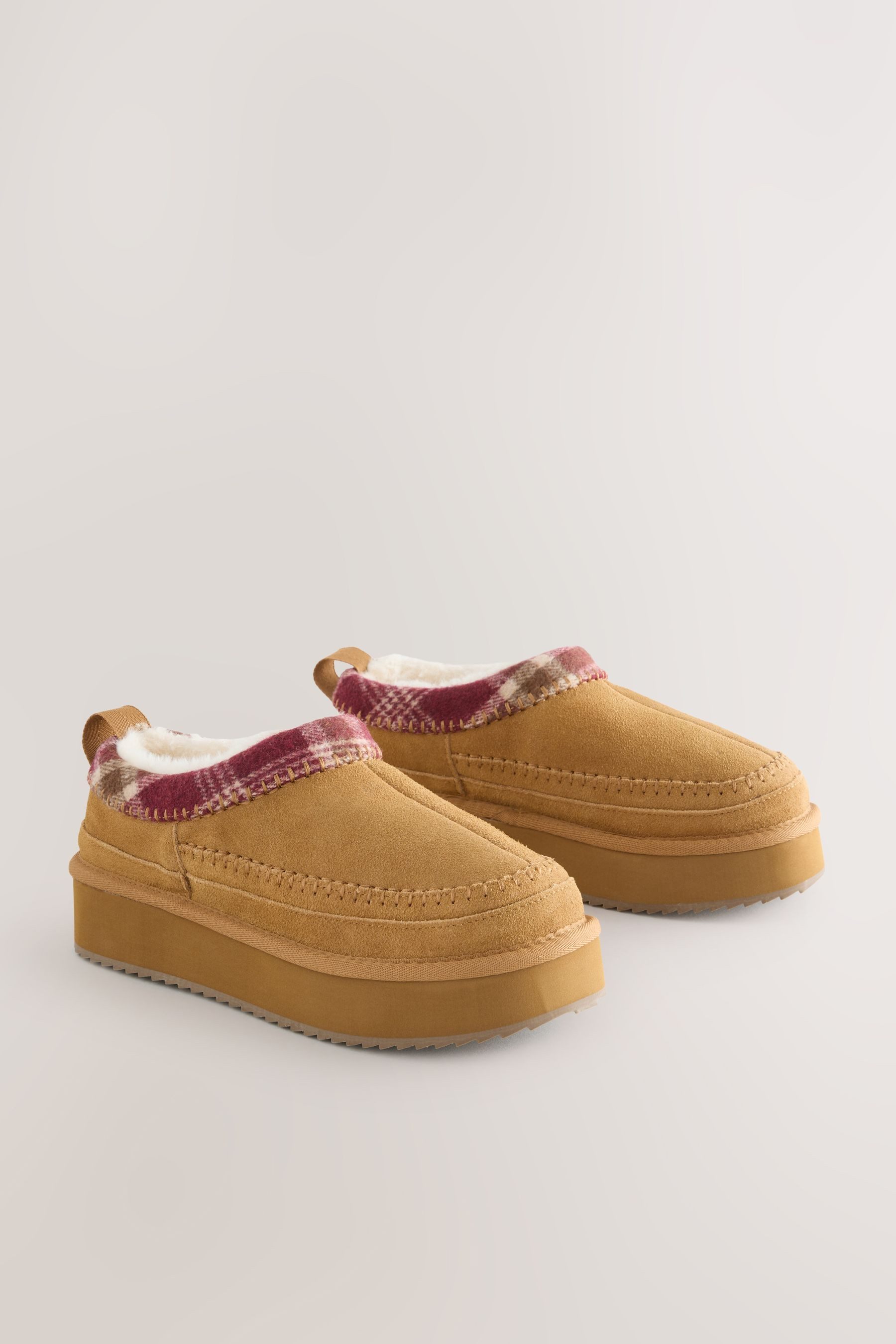 Next Forever Comfort® Plateau-Lederschuhe, Fellfutter Mules (1-tlg)