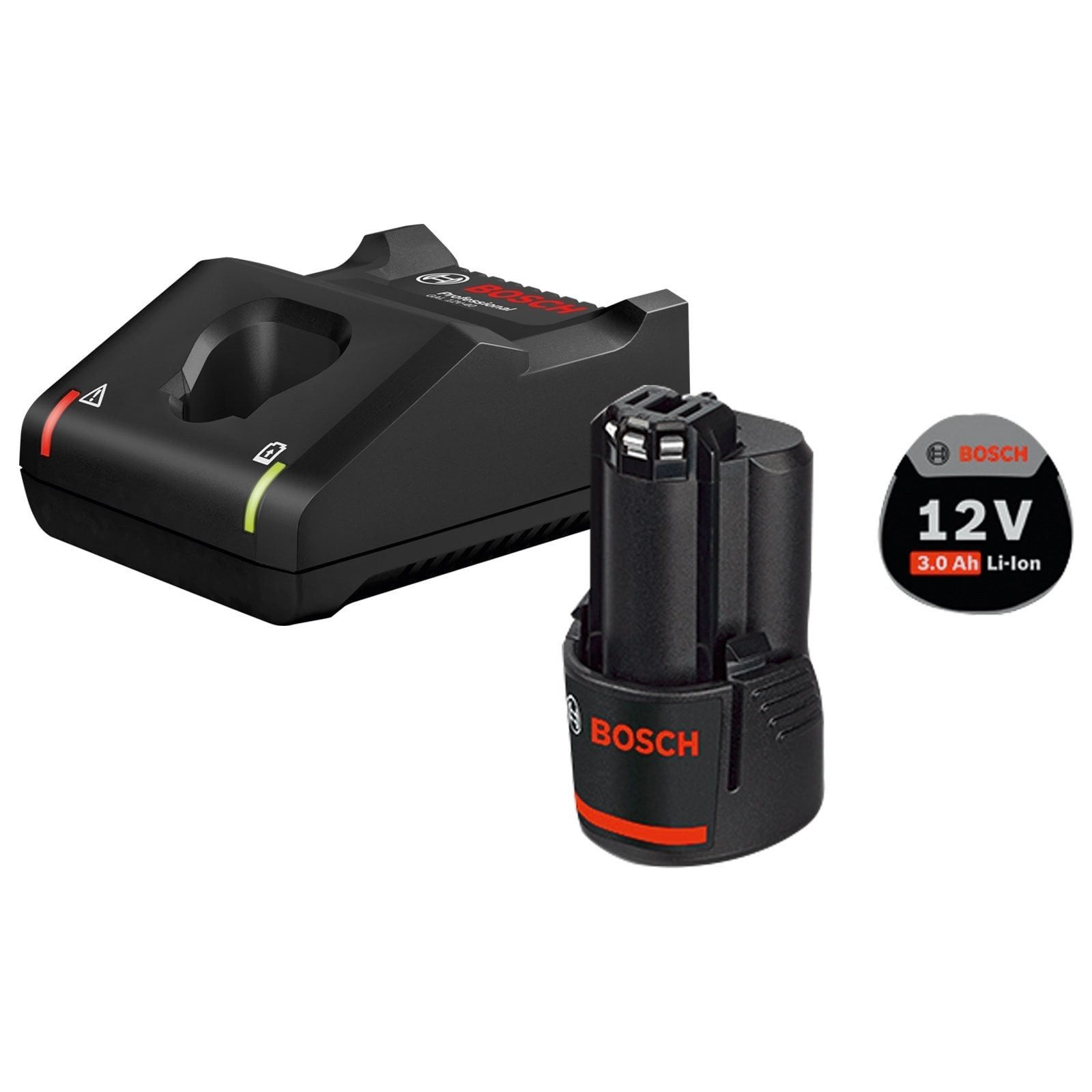 BOSCH Bosch Akku-Starter-Set GBA 12 Volt / 1x 3,0 Ah + Schnellladegerät GAL Werkzeug-Akku-Ladetechnik