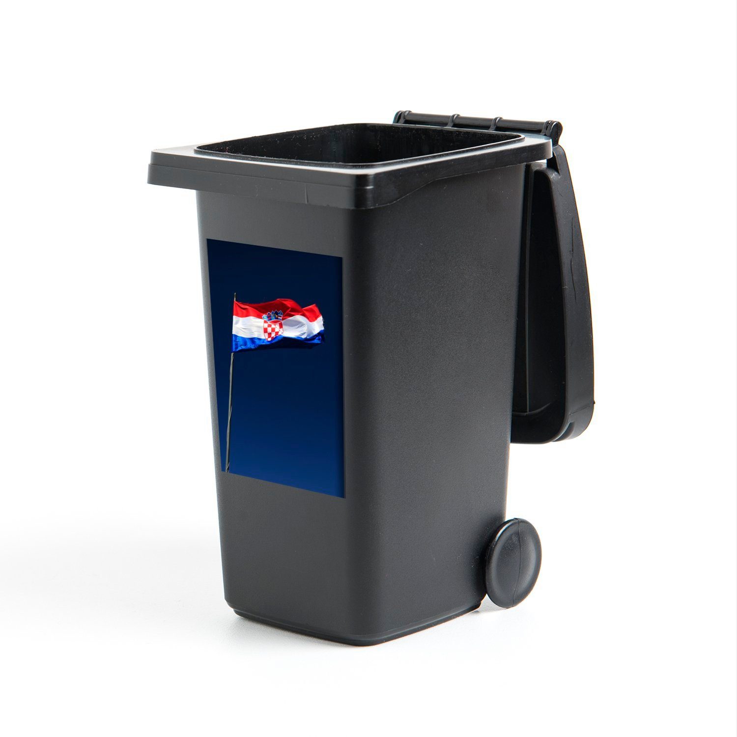 MuchoWow Wandsticker Die kroatische Nationalflagge (1 St), Mülleimer-aufkleber, Mülltonne, Sticker, Container, Abfalbehälter