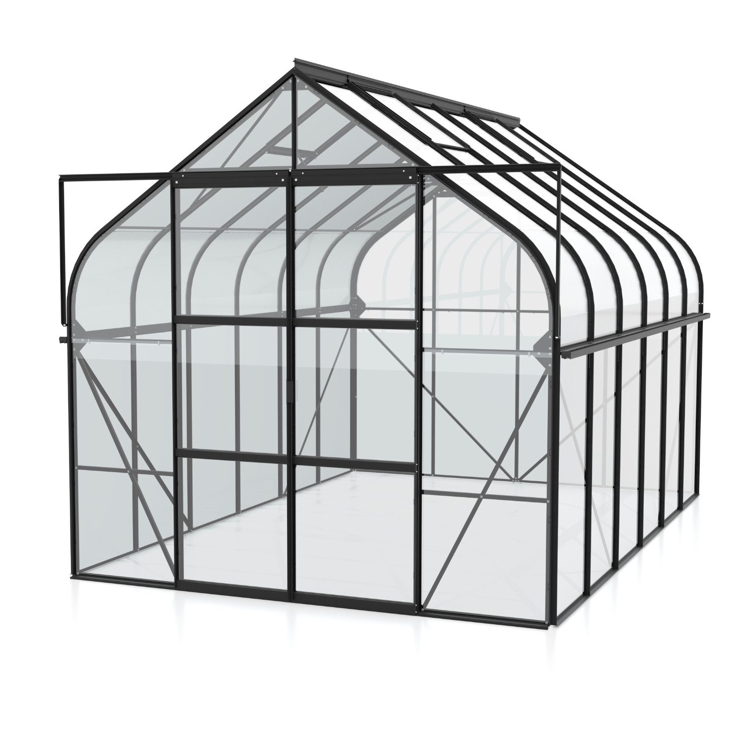 Vitavia Gewächshaus Diana 9900, 3,00 mm Wandstärke, Zollingerdach schwarz | Rabatt: 30%