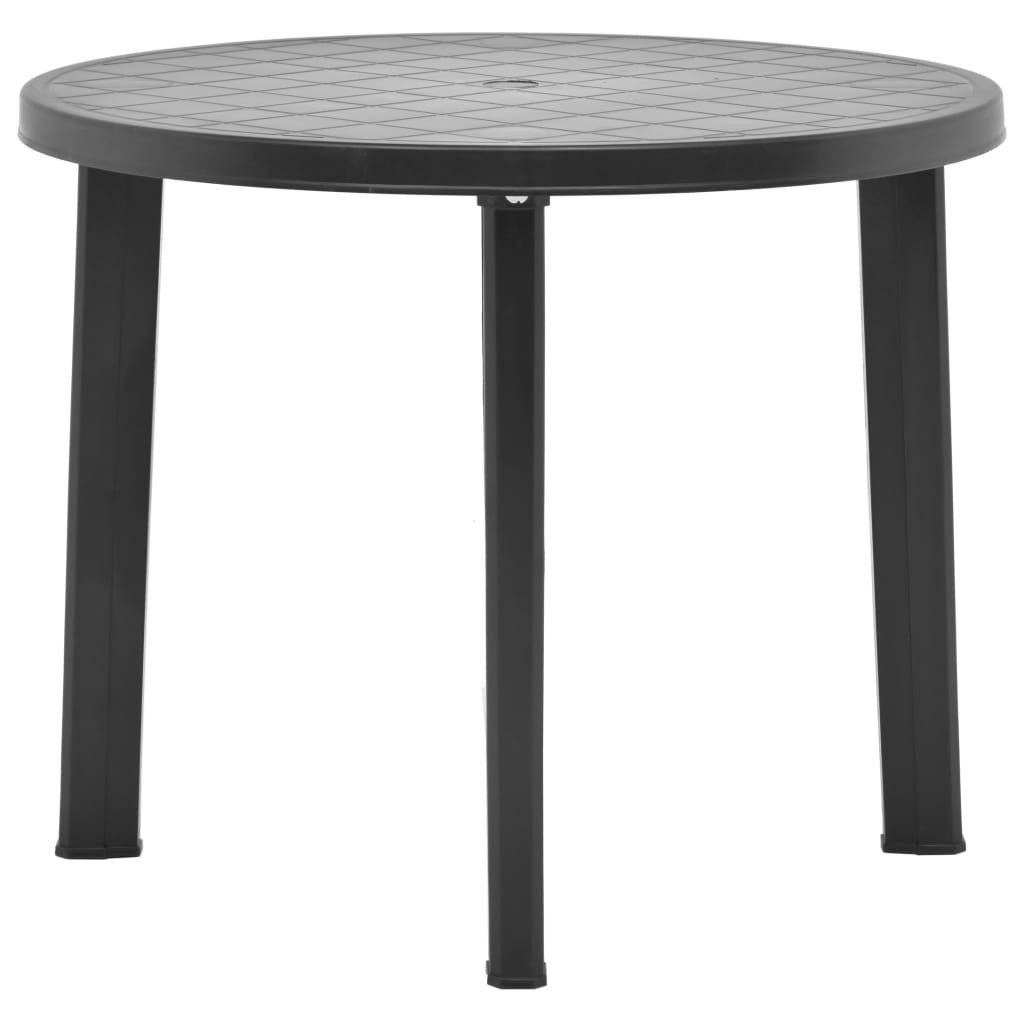 furnicato Gartentisch Anthrazit 89 x 72 cm – Wetterbeständig und Pflegeleicht (1-St), Wetterbeständiger Outdoor-Tisch, pflegeleicht und ohne Zusammenbau