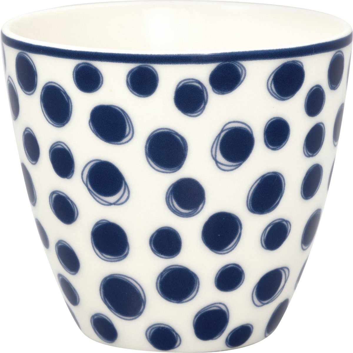 Greengate Latte-Macchiato-Glas Tippa Latte Cup blue 0,35l, Steinzeug