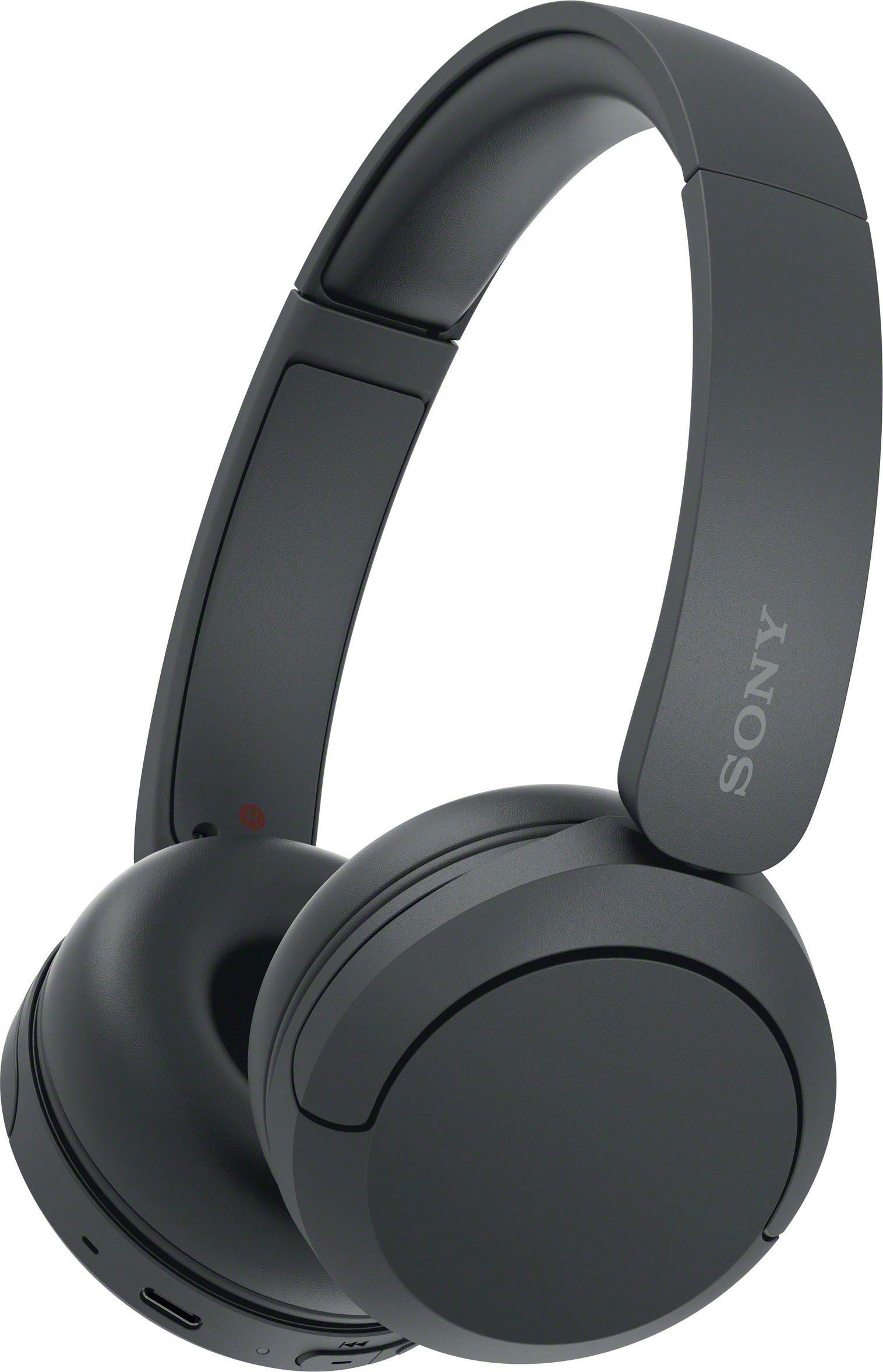 Sony WHCH520 On-Ear-Kopfhörer (Freisprechfunktion, Rauschunterdrückung, Google Assistant, Siri, Bluetooth, 50 Std. Akkulaufzeit) Schwarz