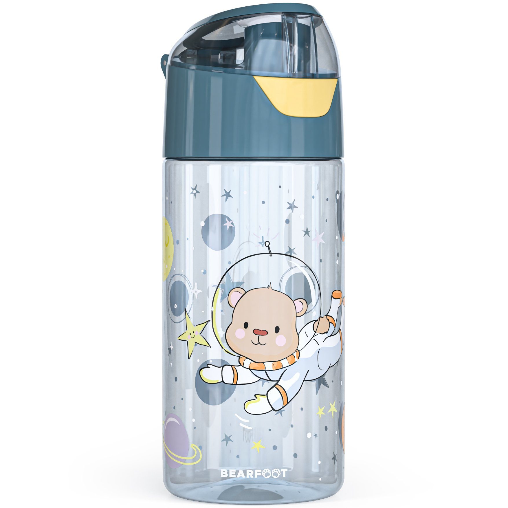 BEARFOOT Trinkflasche Trinkflasche Kinder leichte Bär Astronaut AstroBär-blau - Wasserflasche