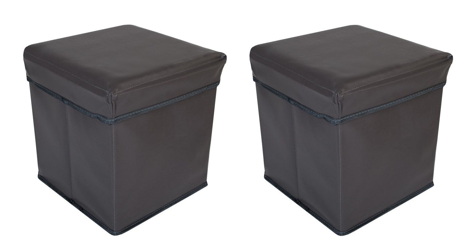 TLW direkt Gartenbank 2x Faltbarer Sitzwürfel Aufbewahrungsbox Sitzhocker Sitzbank Truhe Fuß