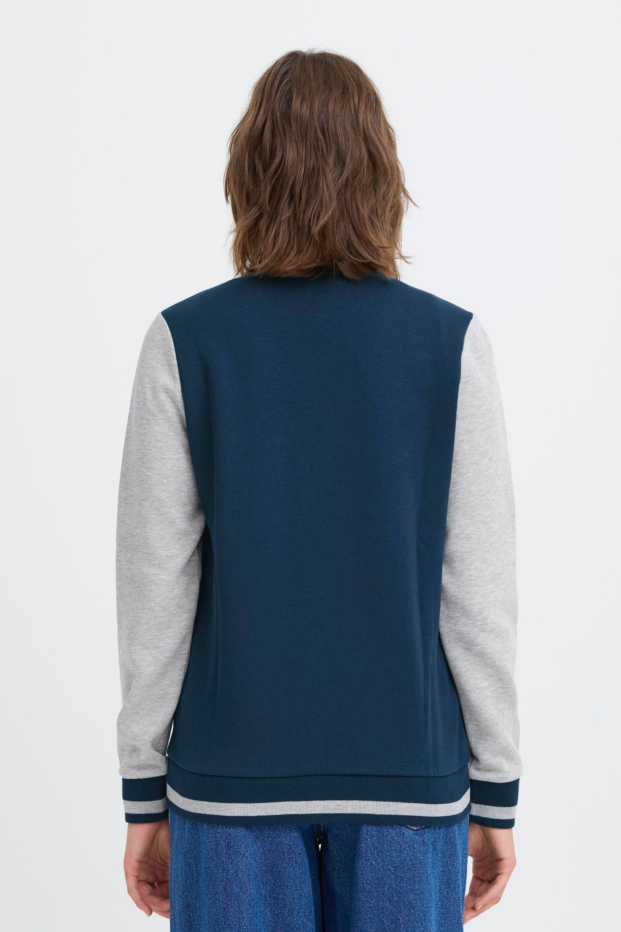 OXMO Sweatjacke OXOnana Lässige Sweatjacke im College-Style