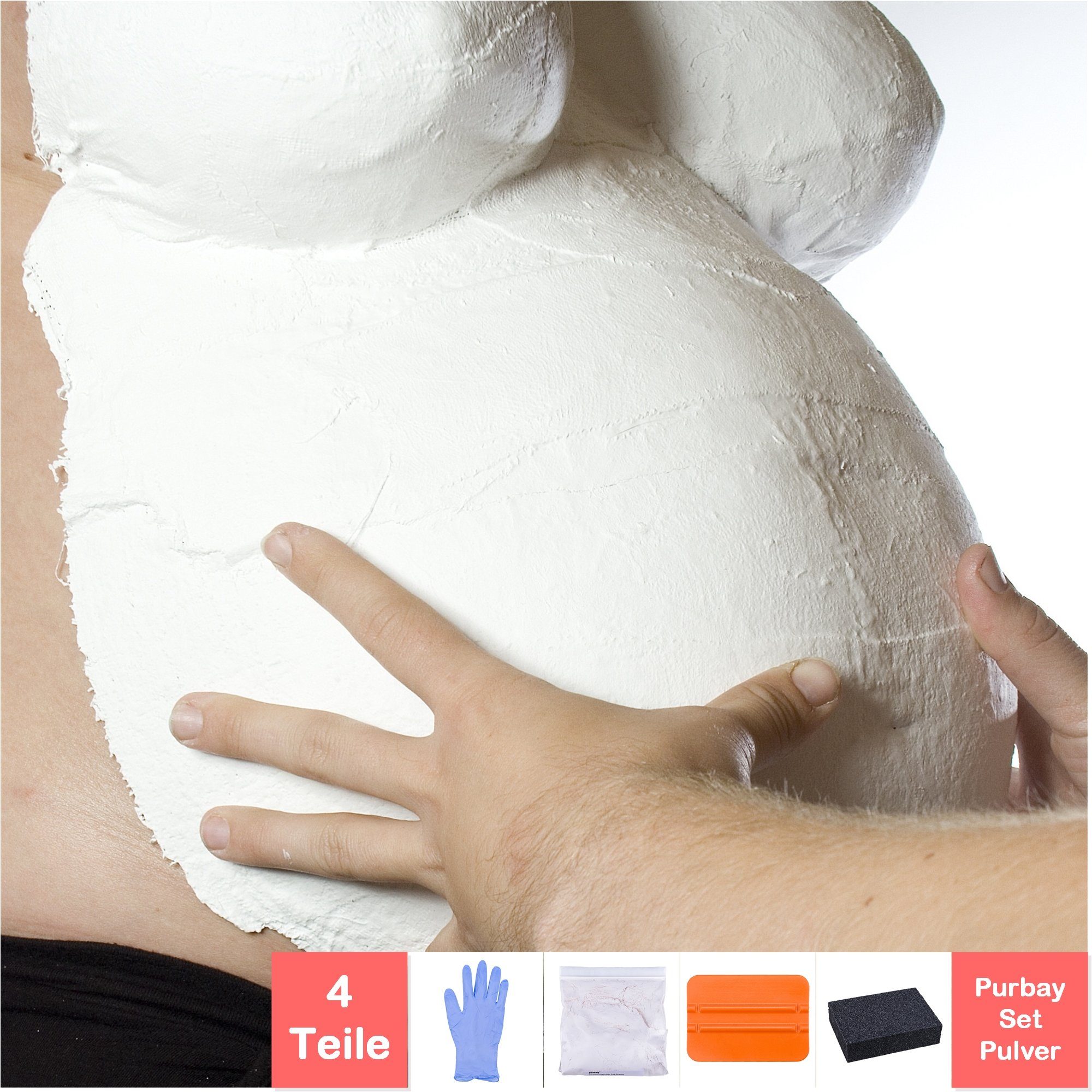 Purbay Handabdruck-Set Purbay Gips PULVER Set zum Glätten von Gipsabdruck