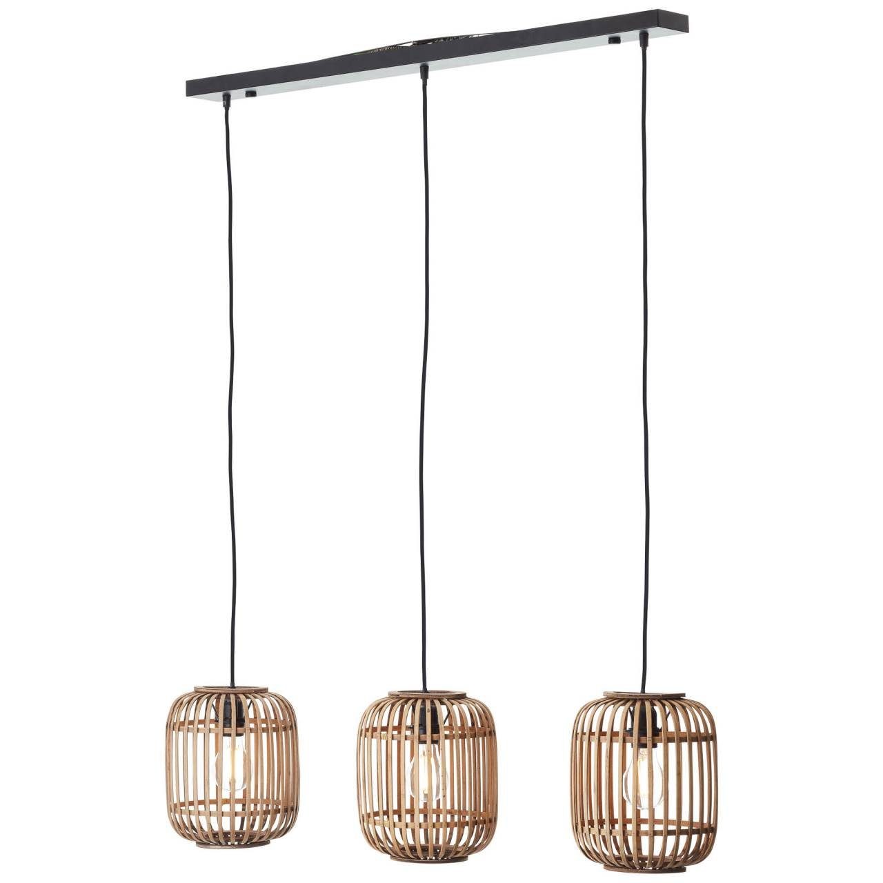 Brilliant Pendelleuchte Woodrow, ohne Leuchtmittel, Bambus Lampe, Nature-Style, 130 x 105 cm, E27