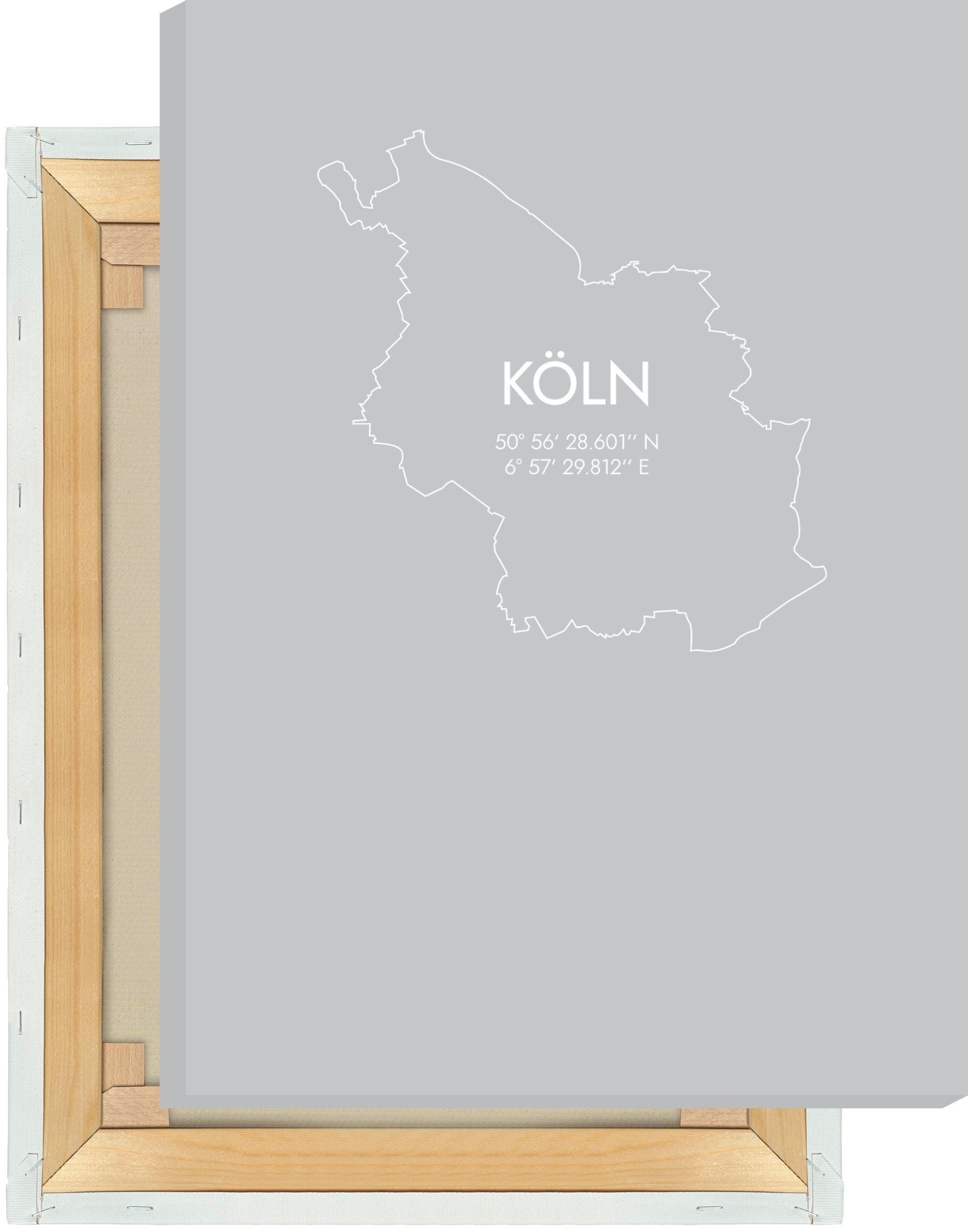 MOTIVISSO Leinwandbild Köln Koordinaten #7