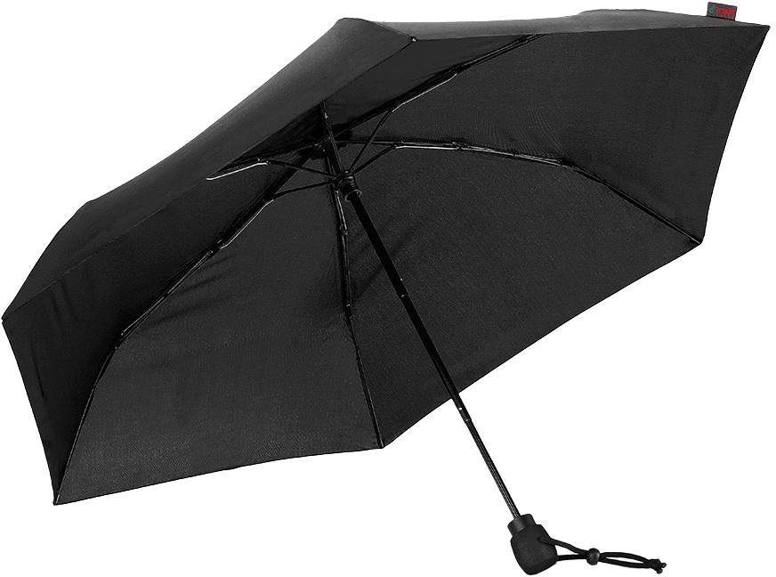 EuroSCHIRM® Taschenregenschirm light trek® ultra, schwarz, besonders leicht, kompakte Größe