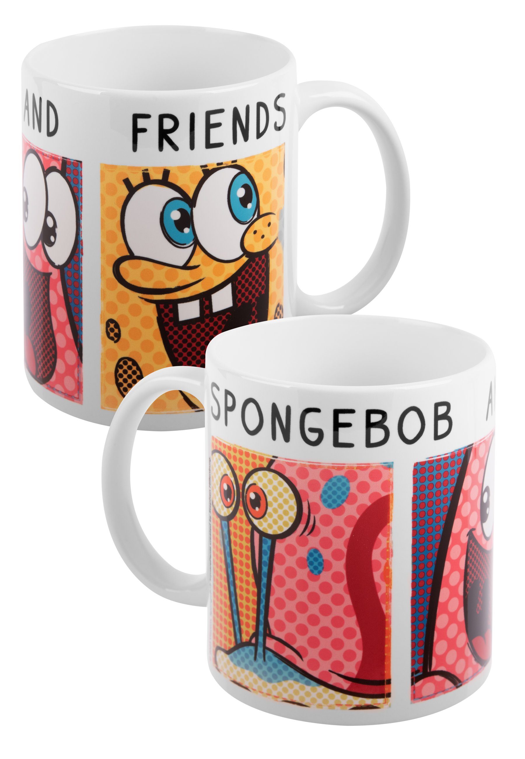320 Tasse aus - Labels® - Spongebob Kaffeetasse ml, United Keramik Friends Keramik