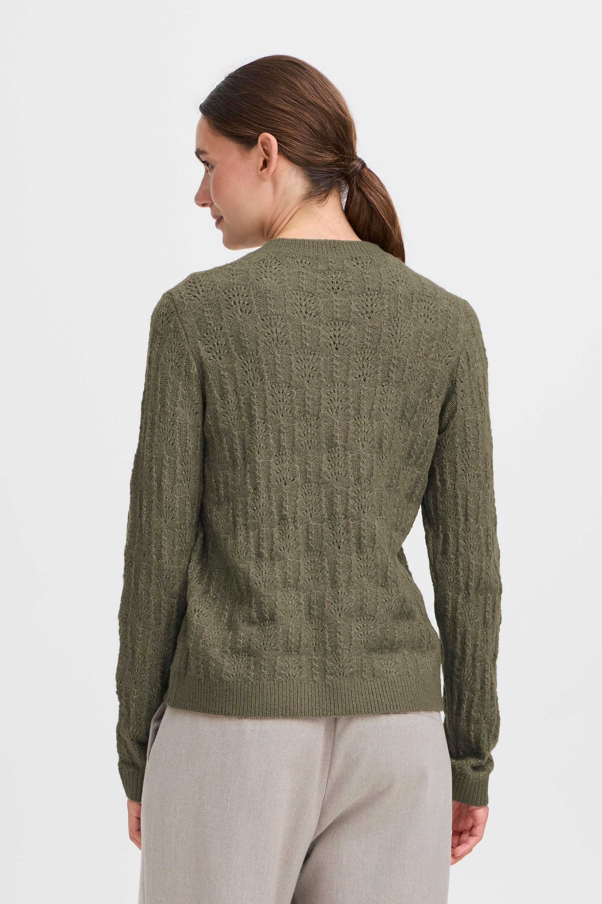 OXMO Strickjacke OXSinva Süßer Cardigan mit Strickmuster