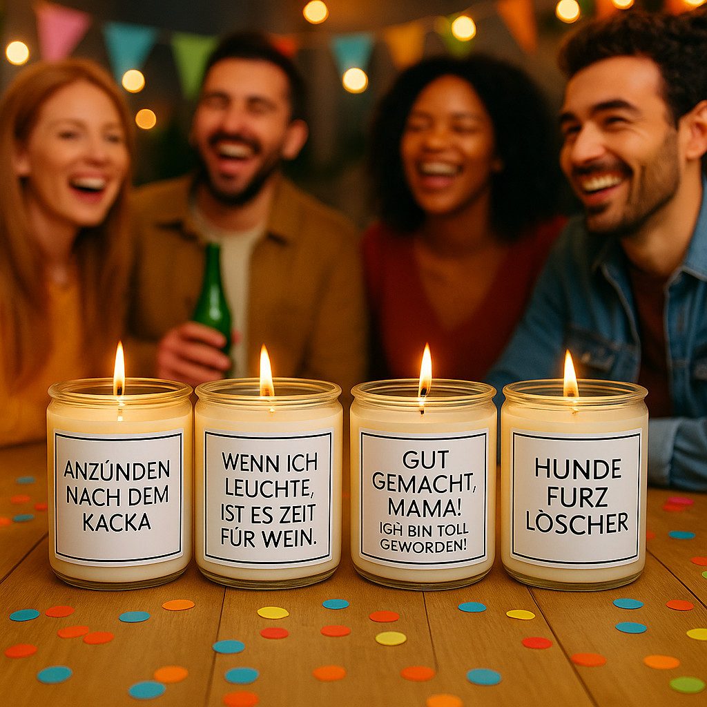 Deggelbam Geburtstagskerze Witzige Spruchkerze - Geschenkidee für Freunde & Familie (humorvolle Sprüche und Eyecatcher), Geschenk für Bruder, Schwester und Kollegen