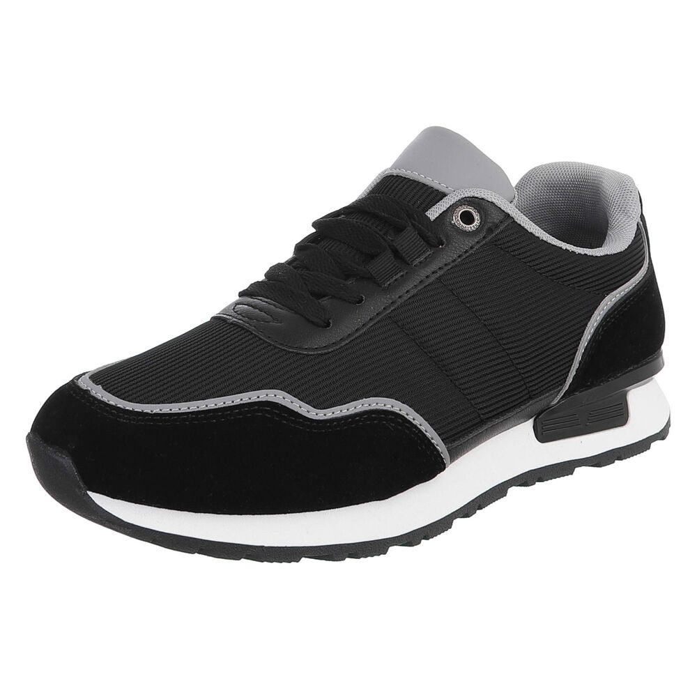 Coolwalk Herren Sneaker Sportlich mit Schnürung und Profilsohle Sneaker (91563876) Flach Sneakers in Schwarz