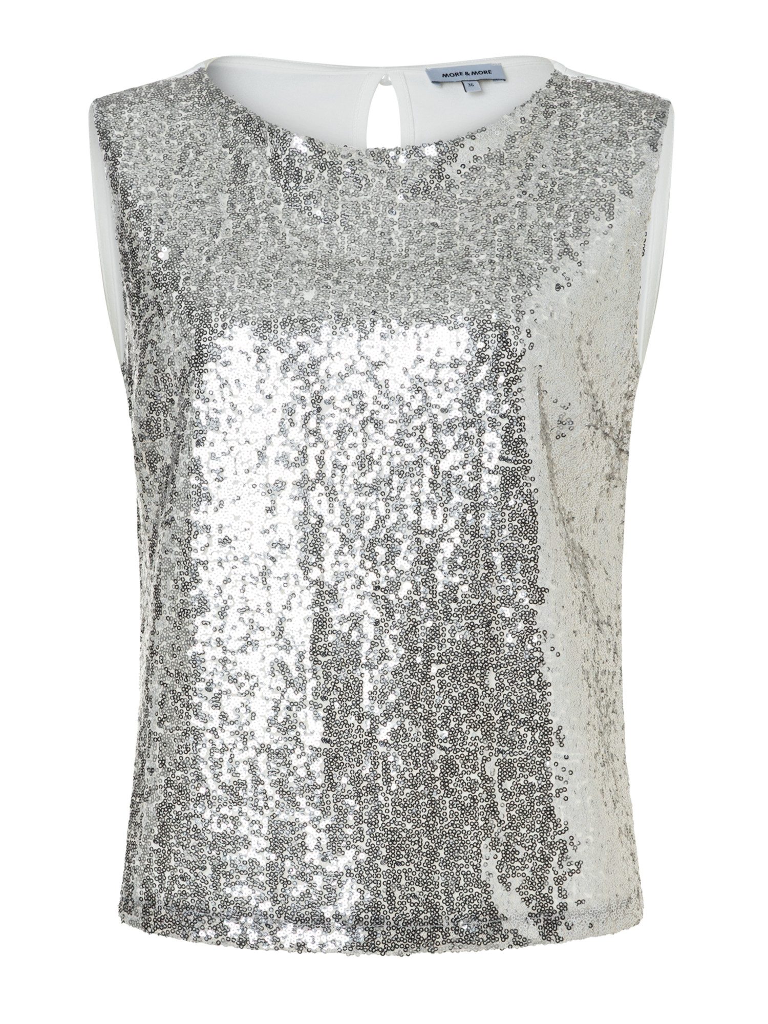 MORE&MORE Shirttop glitzerndes Top, Pailletten