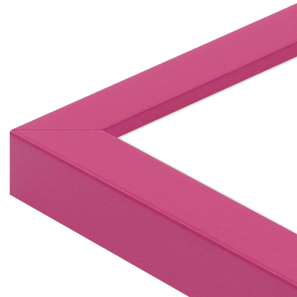 WANDStyle Bilderrahmen H950, Pinker Bilderrahmen 15x15 Holz, Bilderrahmen für Kinderzeichnungen