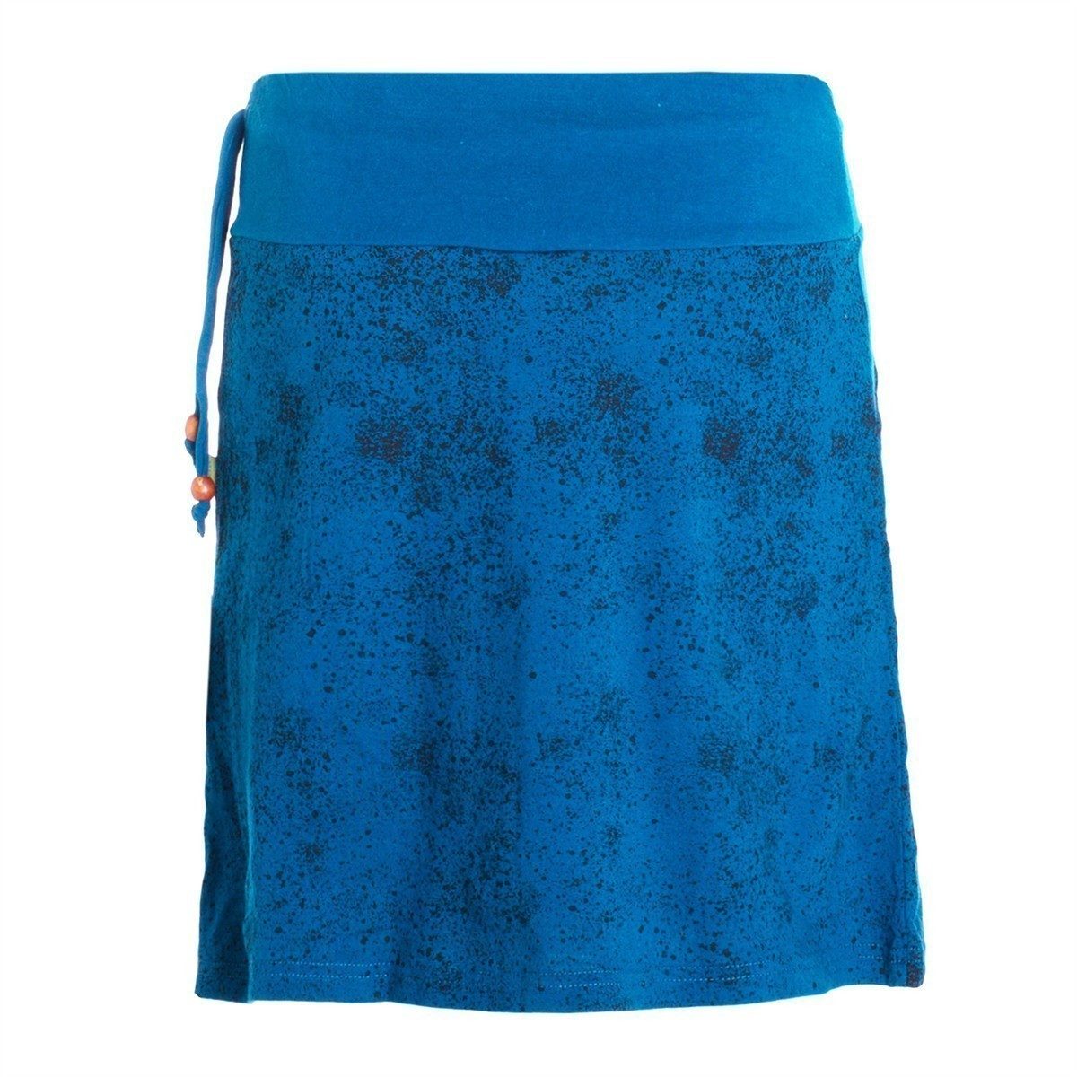 Vishes Minirock Damen Baumwolle Blumen-Muster breiter Bund zum Schnüren mit Taschen Alternative Bekleidung, Ethno, Hippie, Retro Style – Bild 2 von 4